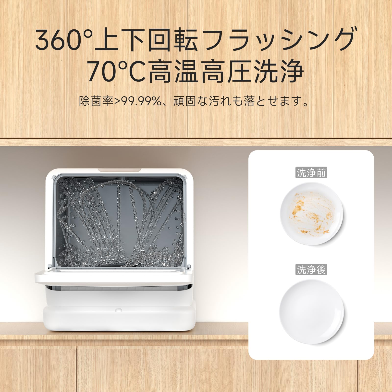 Amazon.co.jp: 食洗機 工事不要 1~3人用 タンク式 卓上型 小型 
