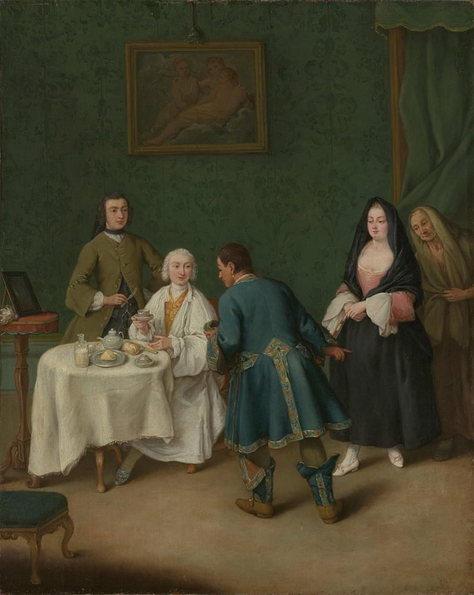 POSTERIIk Vintage Print Pop Art Landscape Artwork the Temptation by Pietro Longhi Art Prints for Office Home Decor 60x90cm