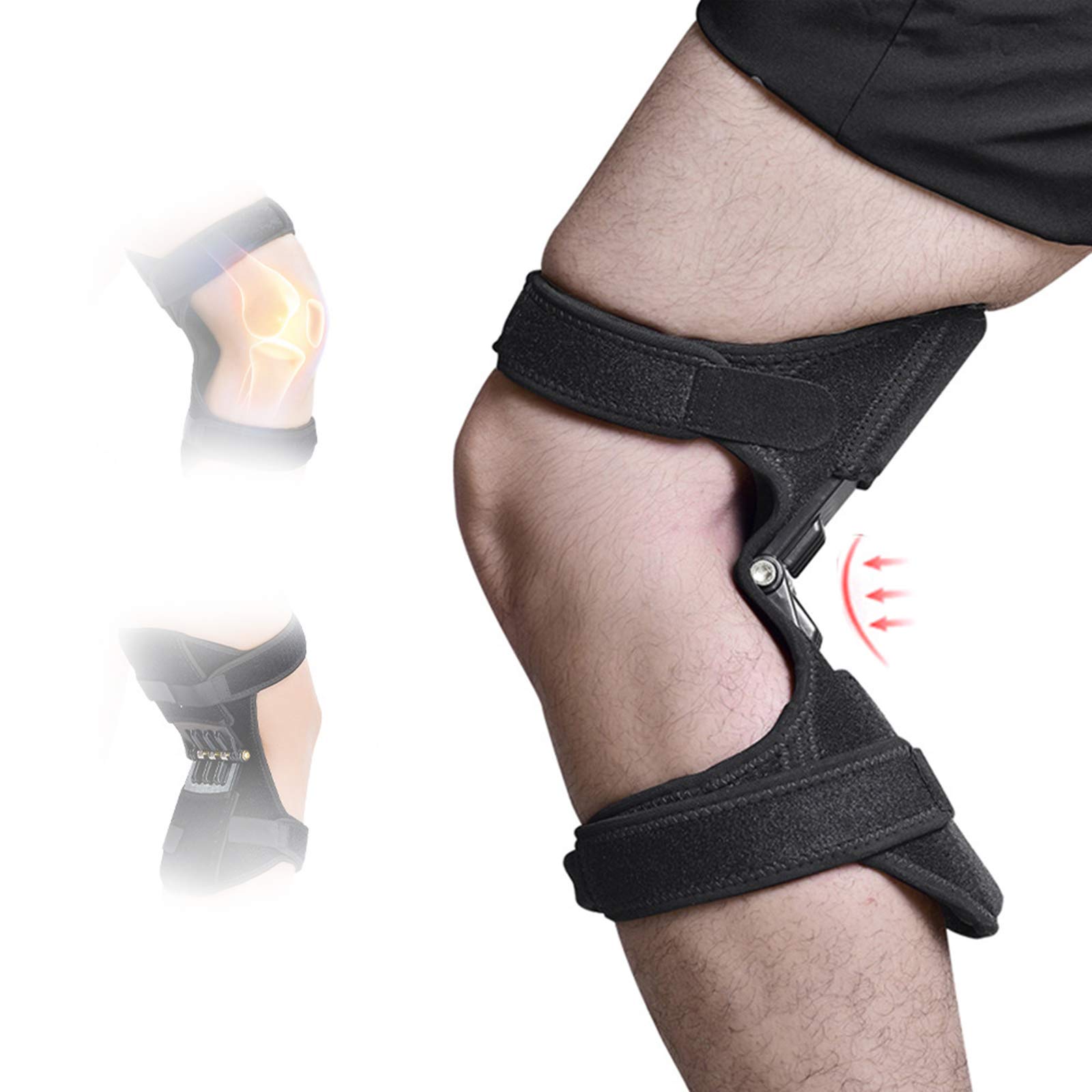 Knie-Power-Gelenkstütze, atmungsaktive Gelenkstütze, Knieschoner, Erholungsorthese, Starke Rückprallfederkraft für Sport, Wandern, Klettern reduziert Schmerzen