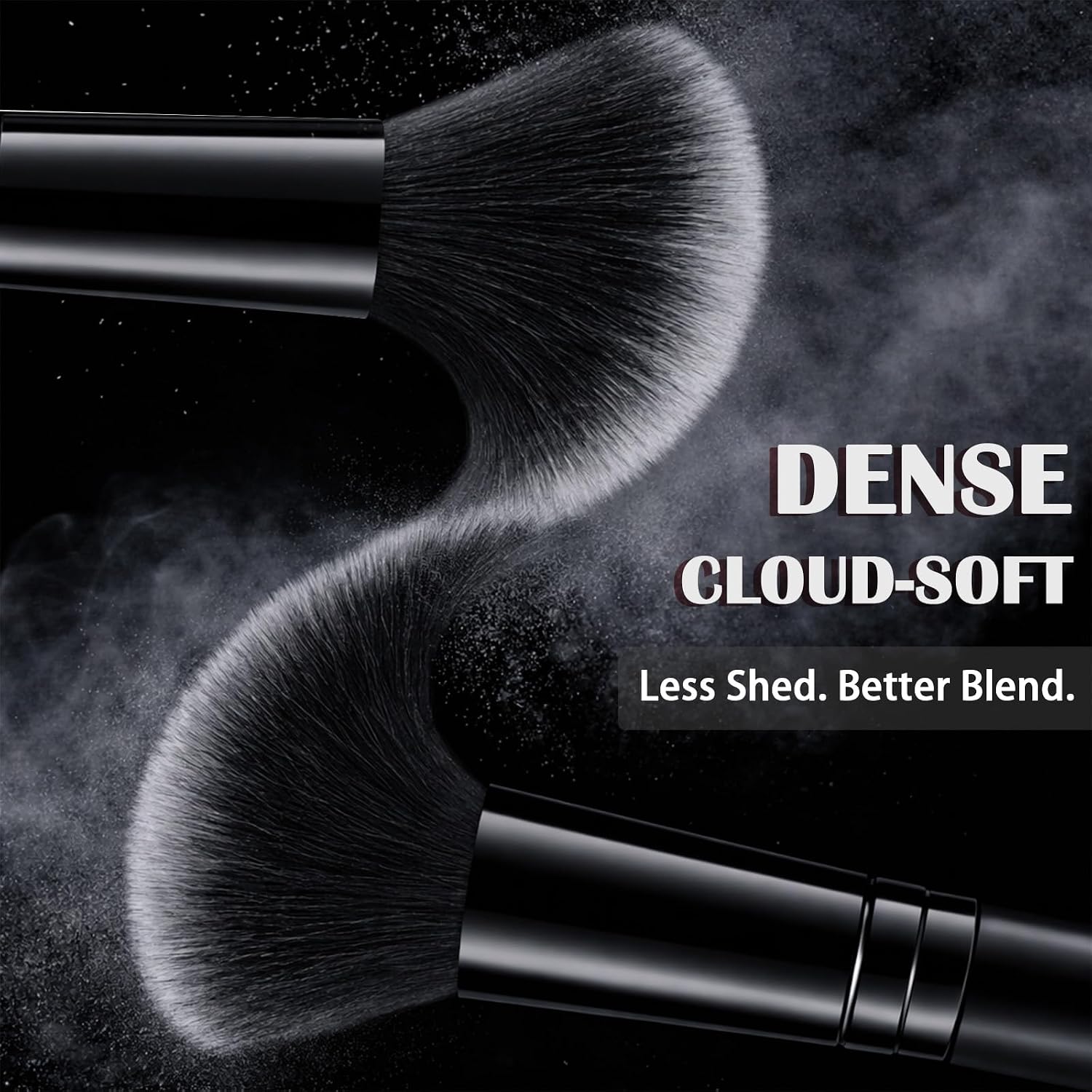 32Pcs Makeup Brushes Set Professional Makeup Kit – Foundation Powder Concealers Blush Eye shadows 25 Pcs Brushes with 4 Makeup Sponge & 3 Powder Puff (Black)