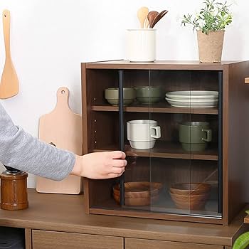 Amazon｜不二貿易 食器棚 キッチン収納 幅43×奥行29×高さ44cm