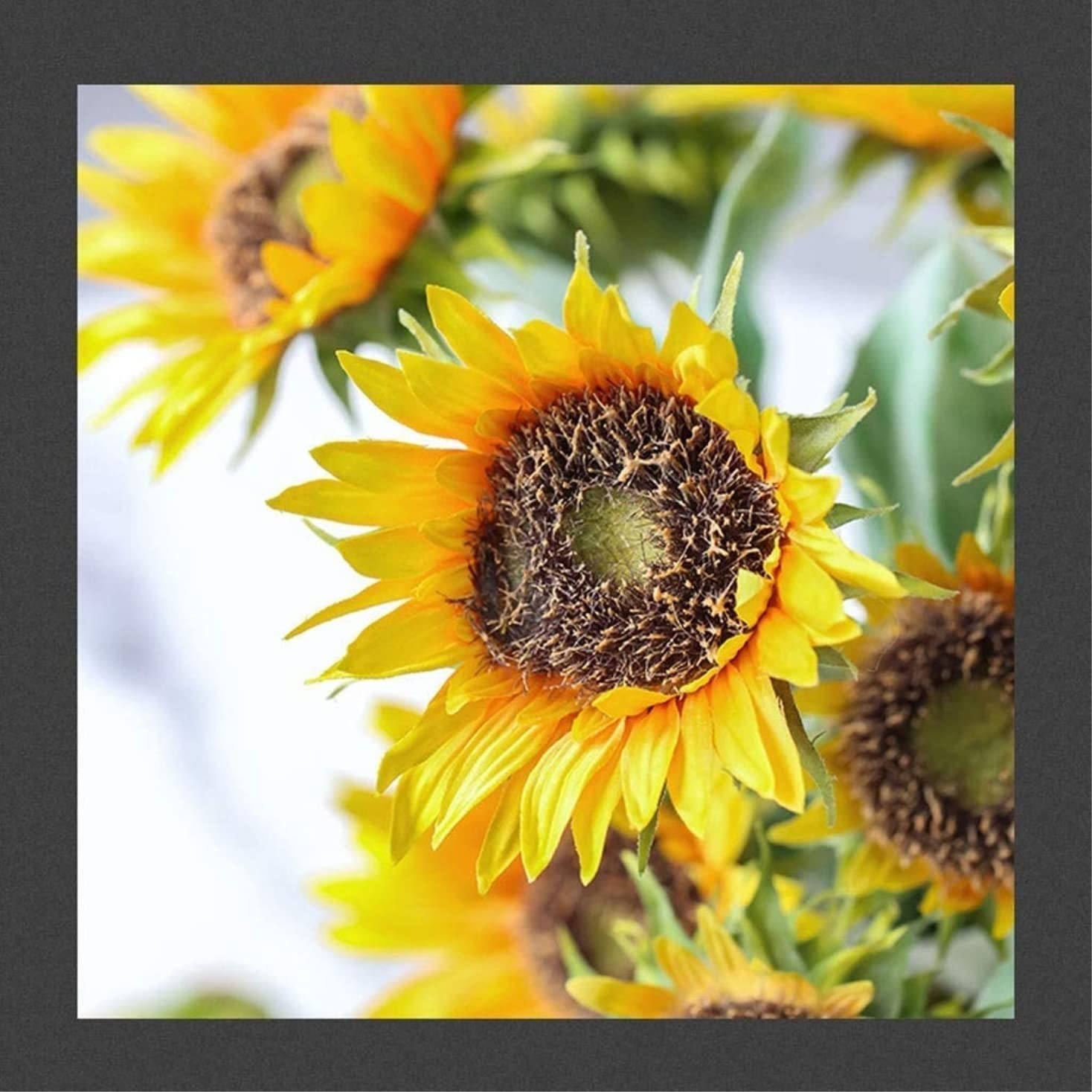 Künstliche Blumen Wunderschön Künstliche Blumen, Künstliche Sonnenblumen, Seidenstoff, Blumen, Künstliche Blumen, Blumenstrauß, Vasen-Set Künstliche Blumen wie Echt