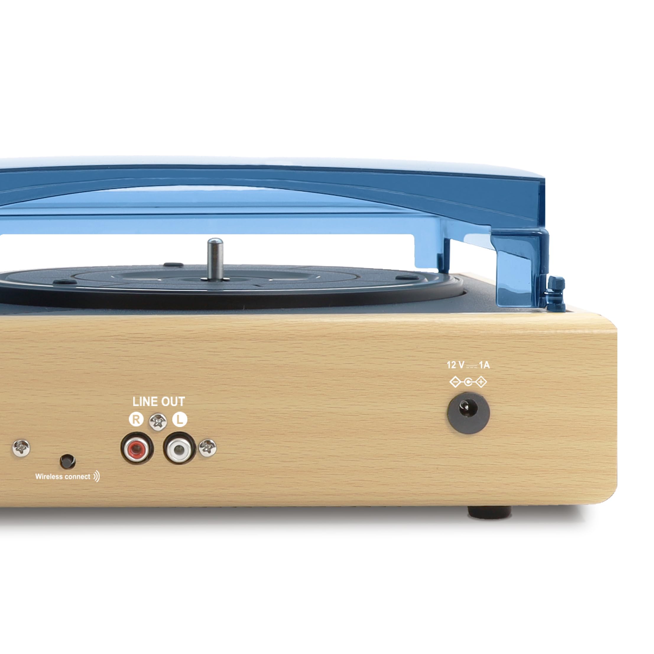 Metronic Platine Vinyle Bluetooth Vintage, Tourne Disque à 3 Vitesses 33, 45 et 78 Tours, Haut-Parleurs Intégrés, Finition Bois - 477360