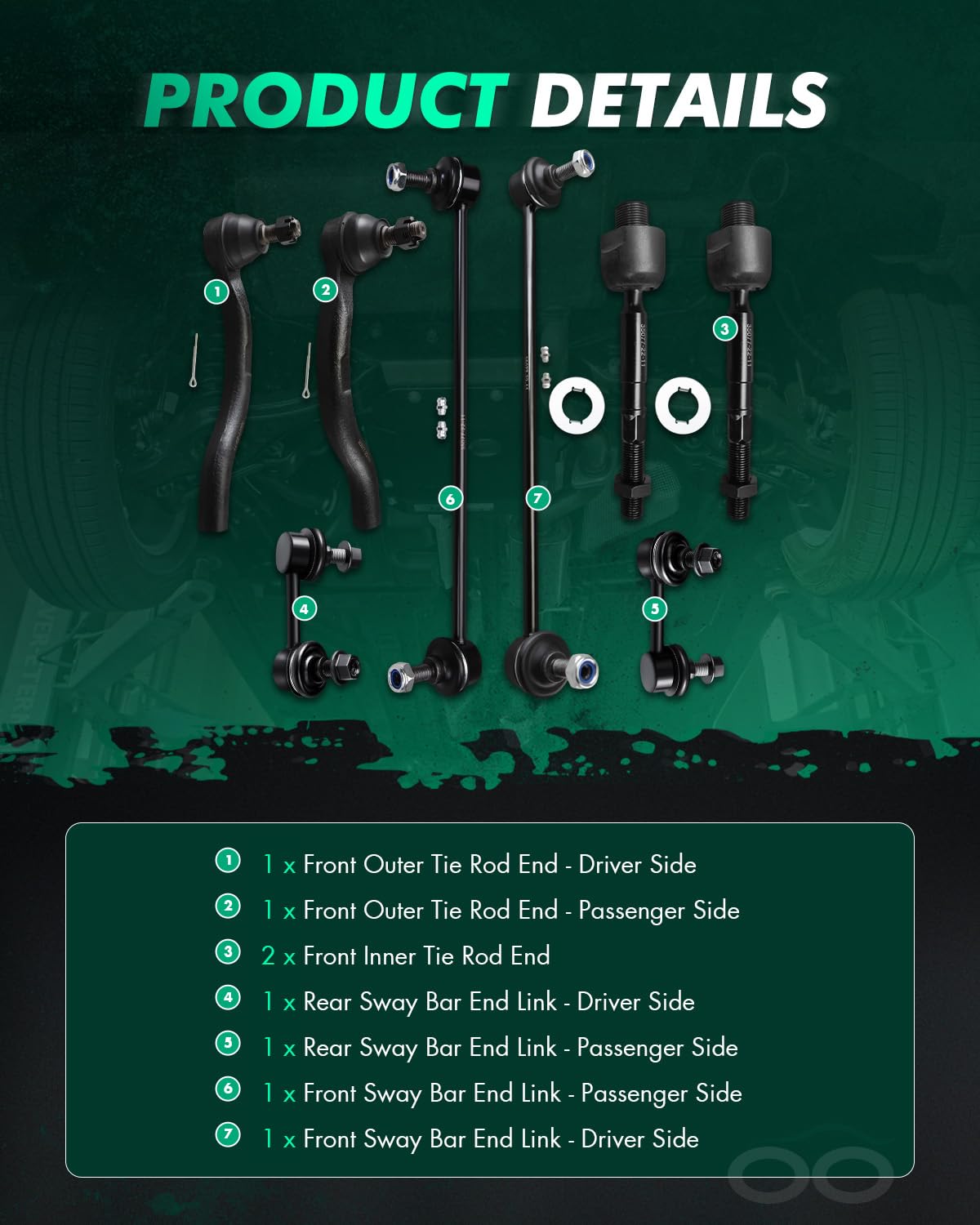 Amazon.com: SCITOO 8pcs Front Tie Rod Kit for Acura ILX, for