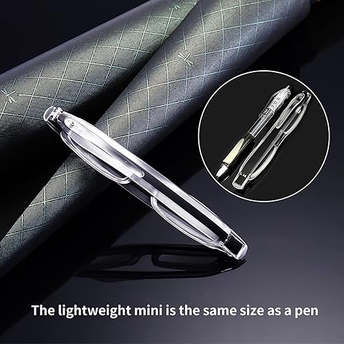 Miniatura 5 de Paquete de 4 lentes de lectura para mujeres y hombres, compactos, portátiles, delgados, pequeños, ligeros, plegables