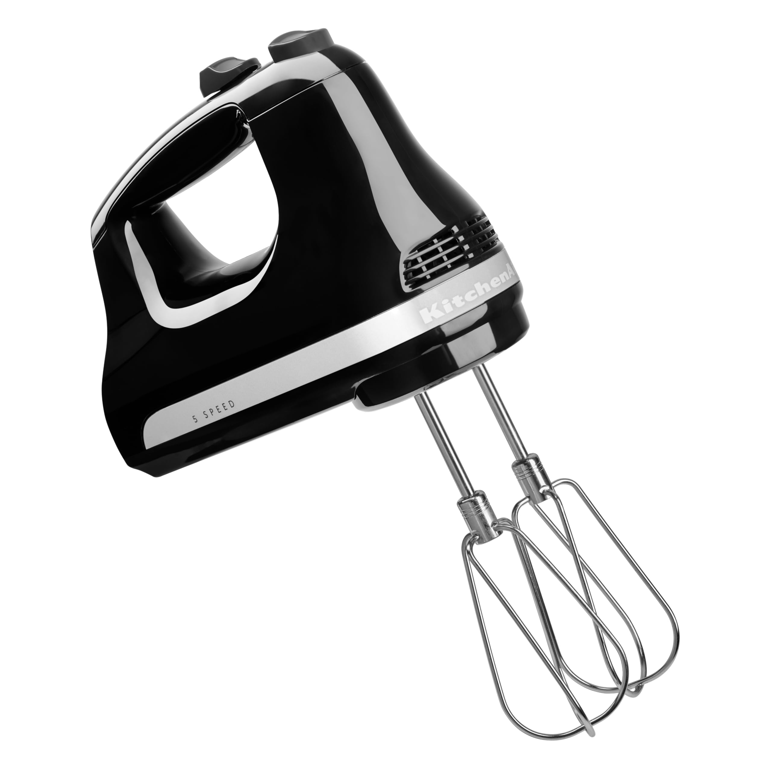 KitchenAid Batidora de Varillas Clásica 5 Velocidades, Motor DC Silencioso 85W, Varillas Turbo y Batidor 16 Hilos en Acero Inox, Bate, Mezcla y Remueve, Expulsión con un Toque, Onyx Black