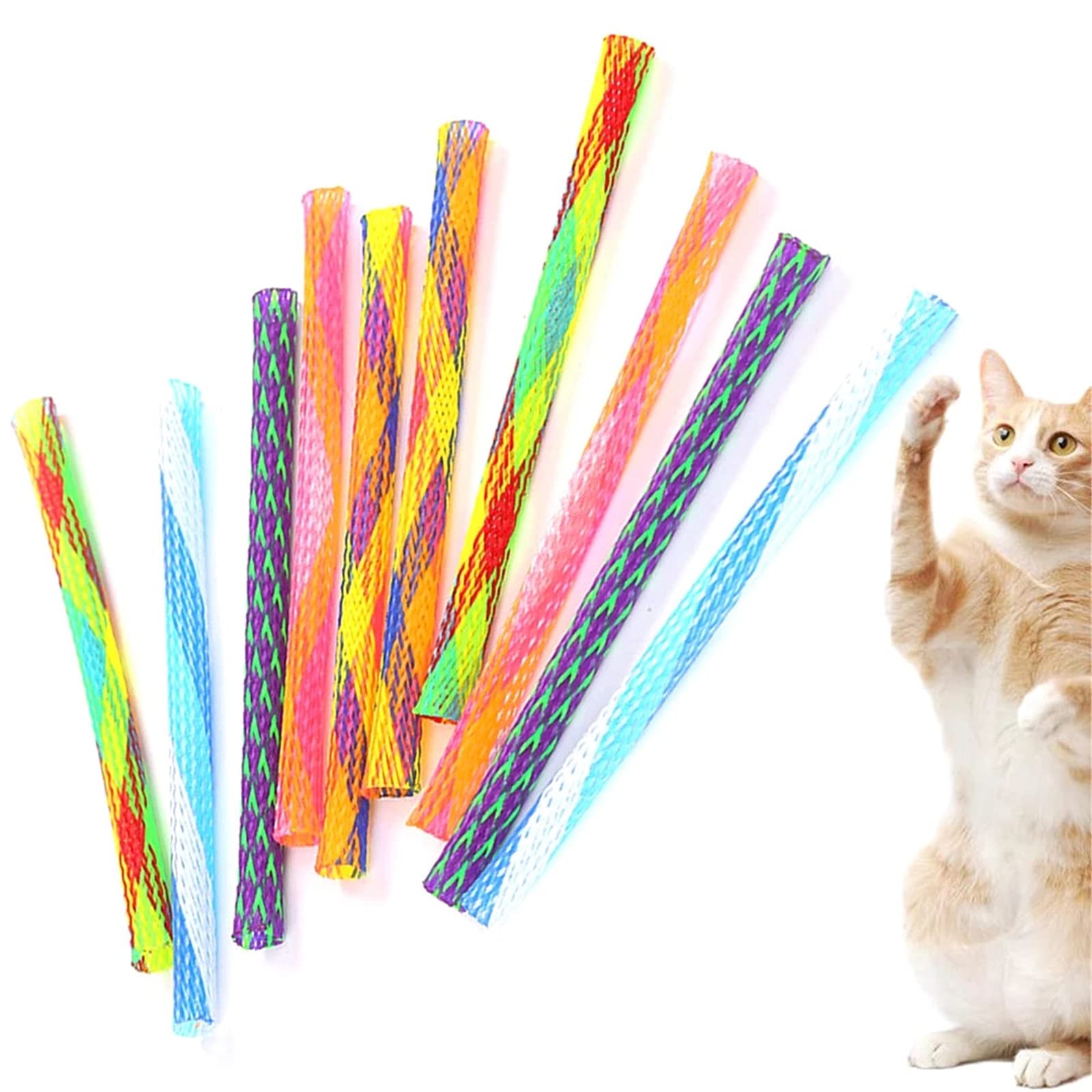 Amazon | 猫 おもちゃ スプリング チューブ 20個セット カラフル ばね