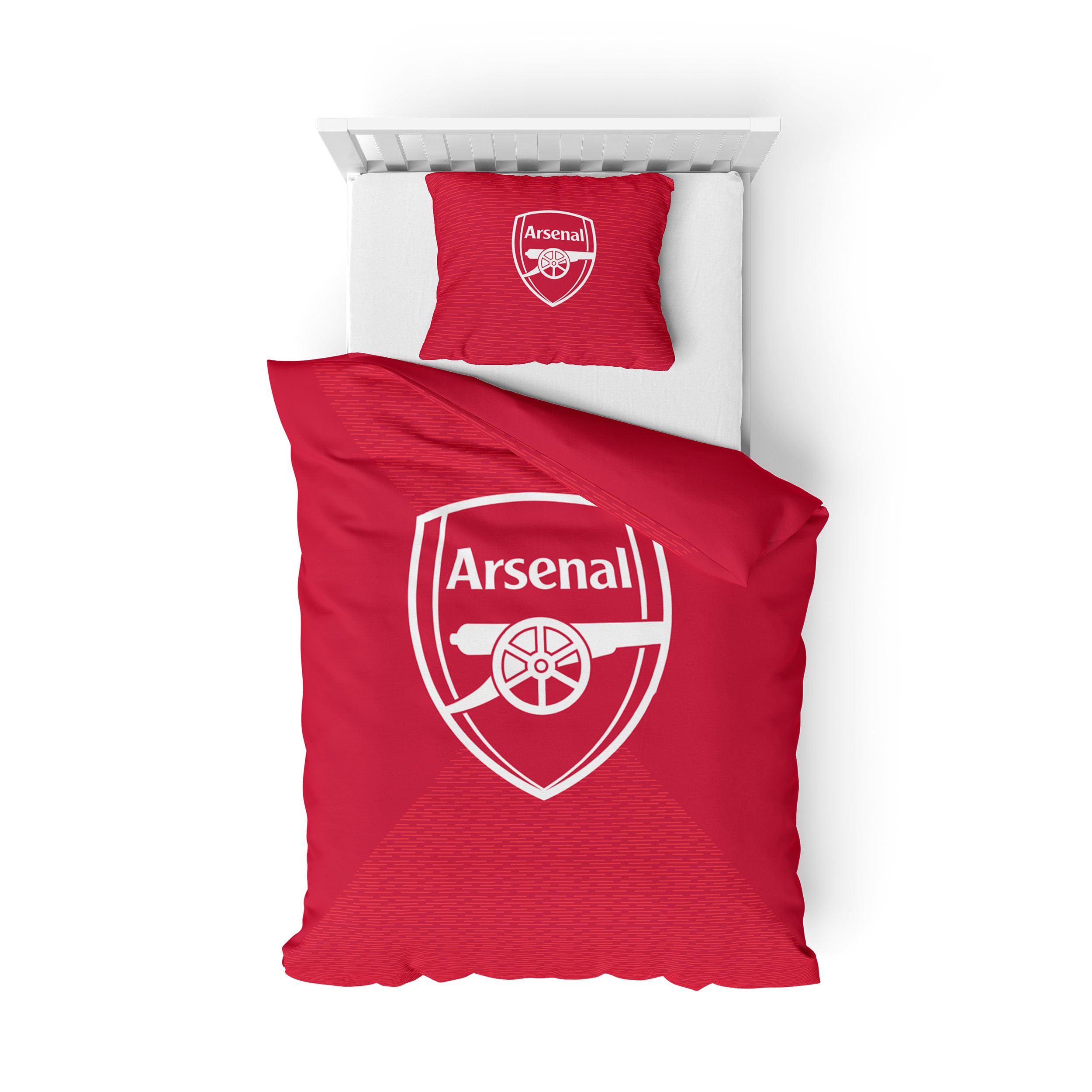 FOCO Officially Licensed Football Essential Single Duvet & Pillowcase Bedding Set (Arsenal FC)