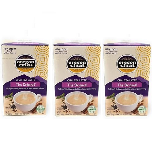 Oregon Chai Original Chai Tea Latte Mix 3 unidades (paquete de 3, 8 unidades cada uno) -On the Go Instant Chai Tea Latte Mix - Paquete de 3 Mezcla