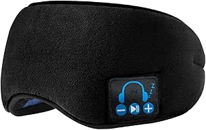 Sleep Headphones, Wireless Bluetooth 5.0 Eye Mask, Sleeping Mask with Headphones for Side Sleeper Insomnia Travel Yoga Nap Gifts for Women Men