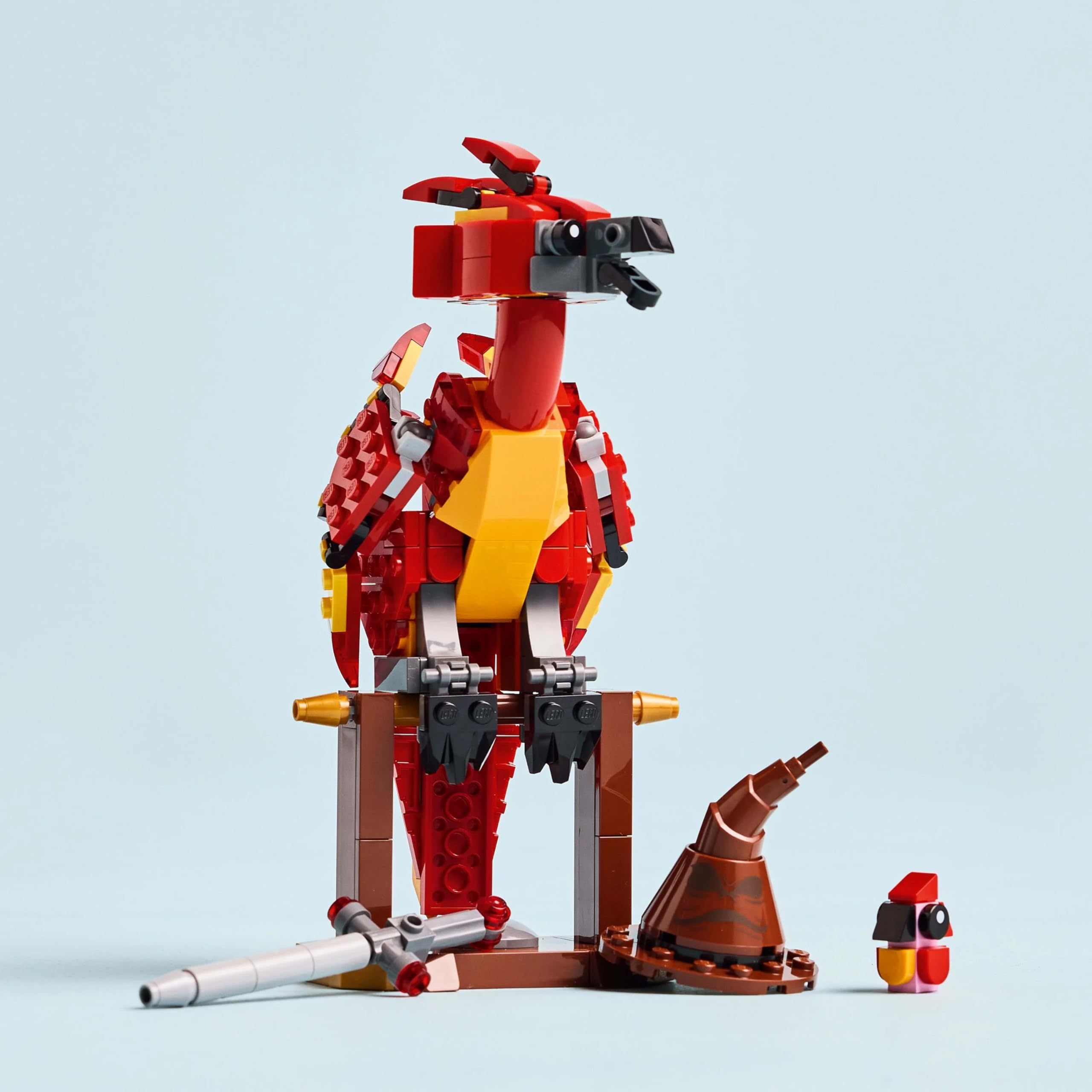 LEGO Harry Potter Fawkes: feniks Dumbledore’a, figurka do zbudowania, zabawka konstrukcyjna dla dziecka i fanów mitycznych stworzeń, pomysł na prezent dla dziewczynki i chłopca w wieku od 8 lat 76448