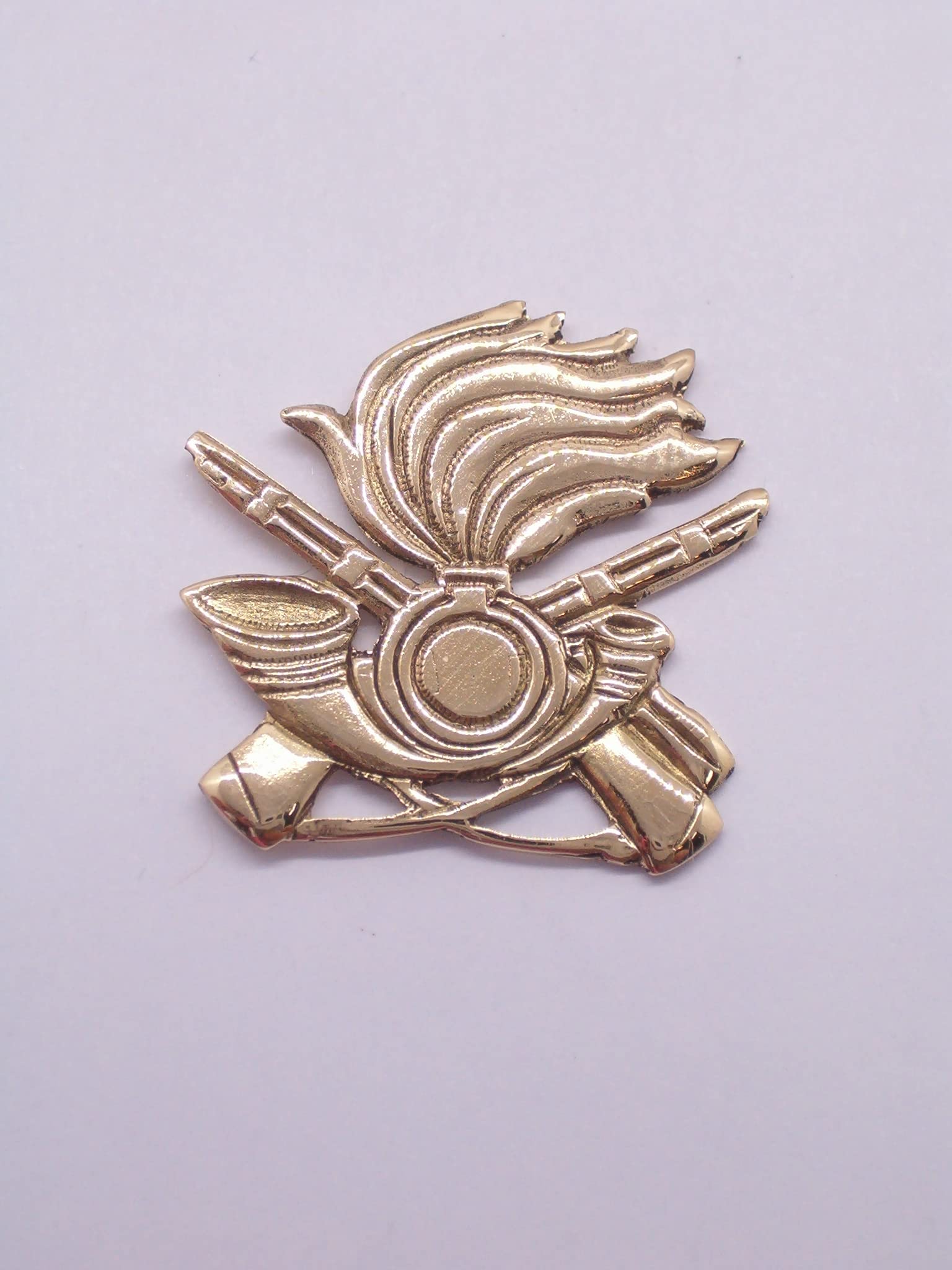 Bersaglieri - Spilla da giacca in Oro Giallo 18 Kt (750 millesimi) con il simbolo dei Bersaglieri - stemma - logo - pins - Esercito -