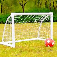 KATARUS Soccer Goal 12x6FT/10x6.5FT Outdoor Backyard Net - Weatherproof UPVC Frame, Portable Goals with Stakes for Adults & Youth