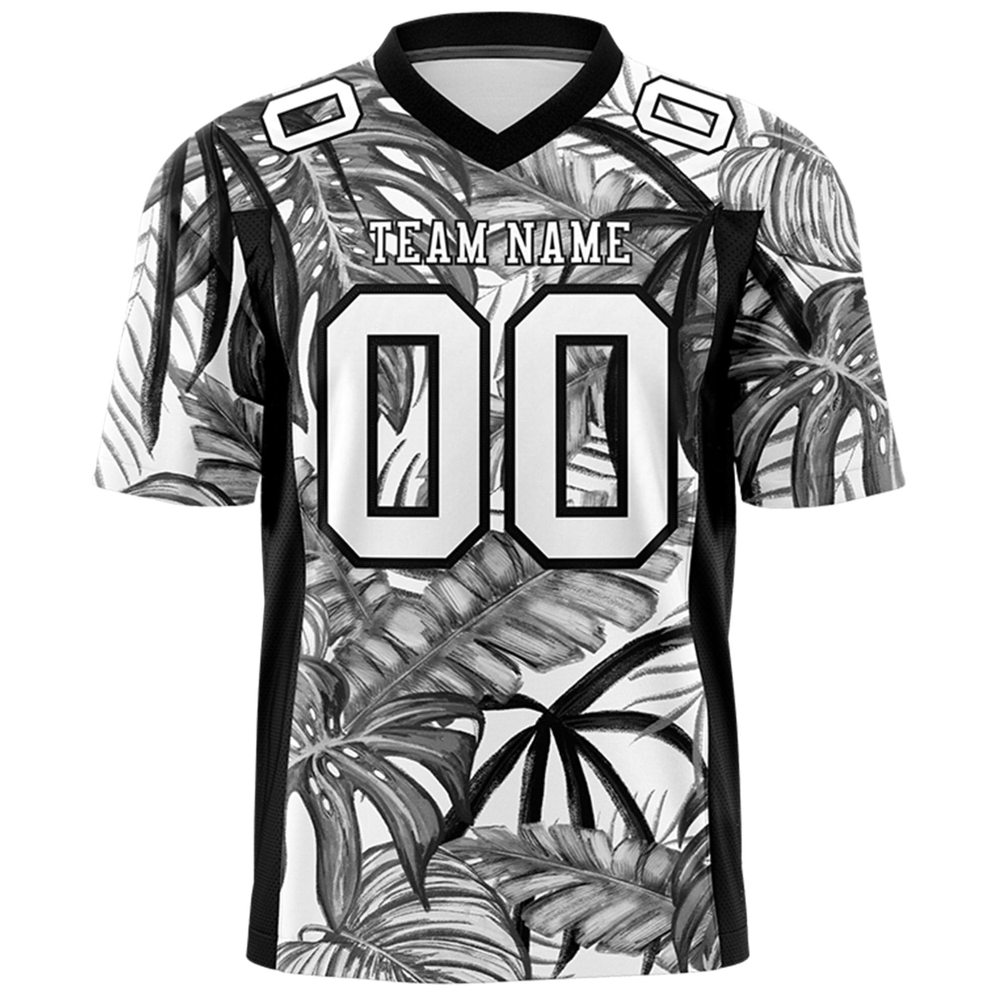 AIRevo Custom Floral Print Football Jersey Professional Football Short Sleeve Training Uniform Personalized Your Own Name Number Logo Athletic Shirt for Men Women