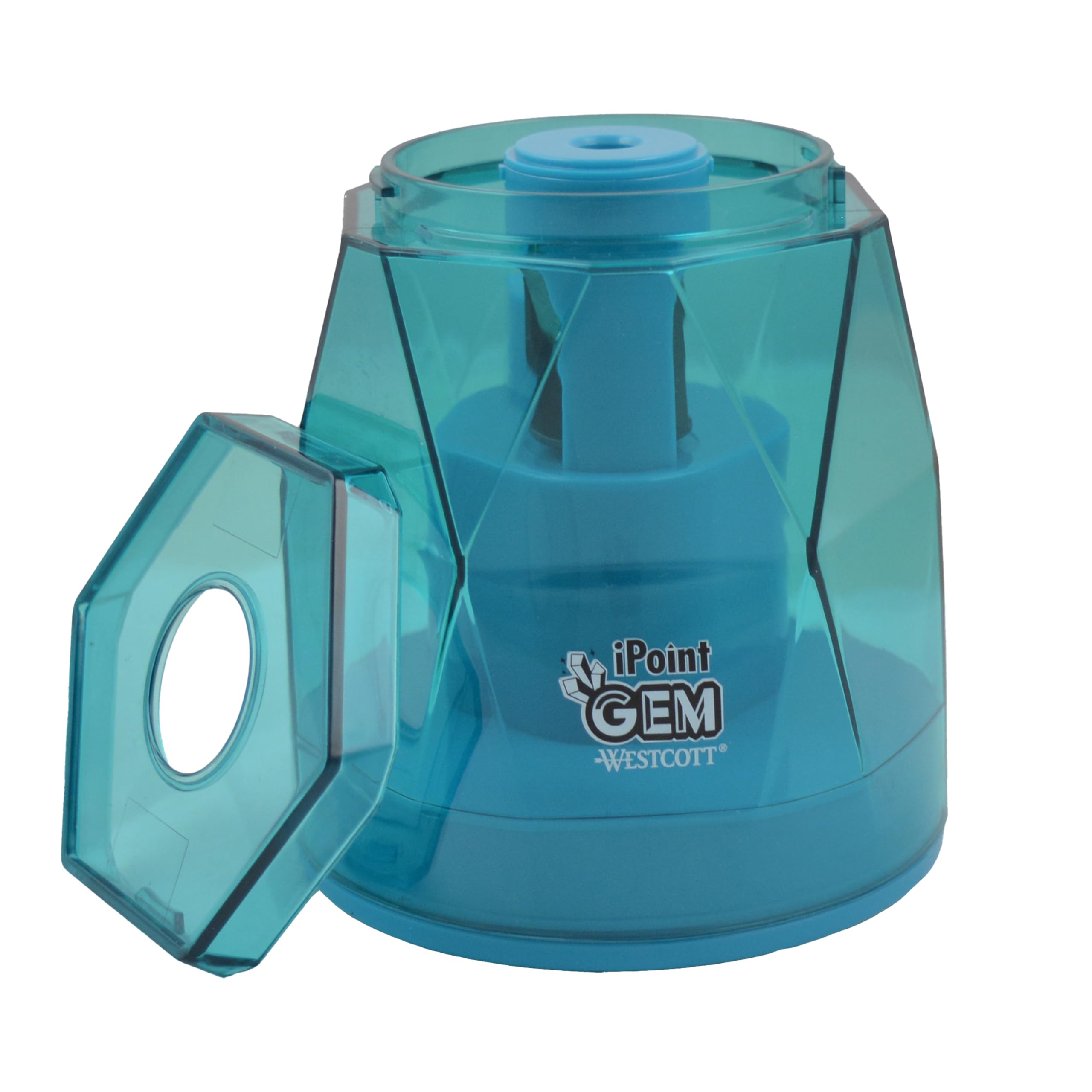 Westcott iPoint® GEM Taille-crayon à batterie, bleu (00529)