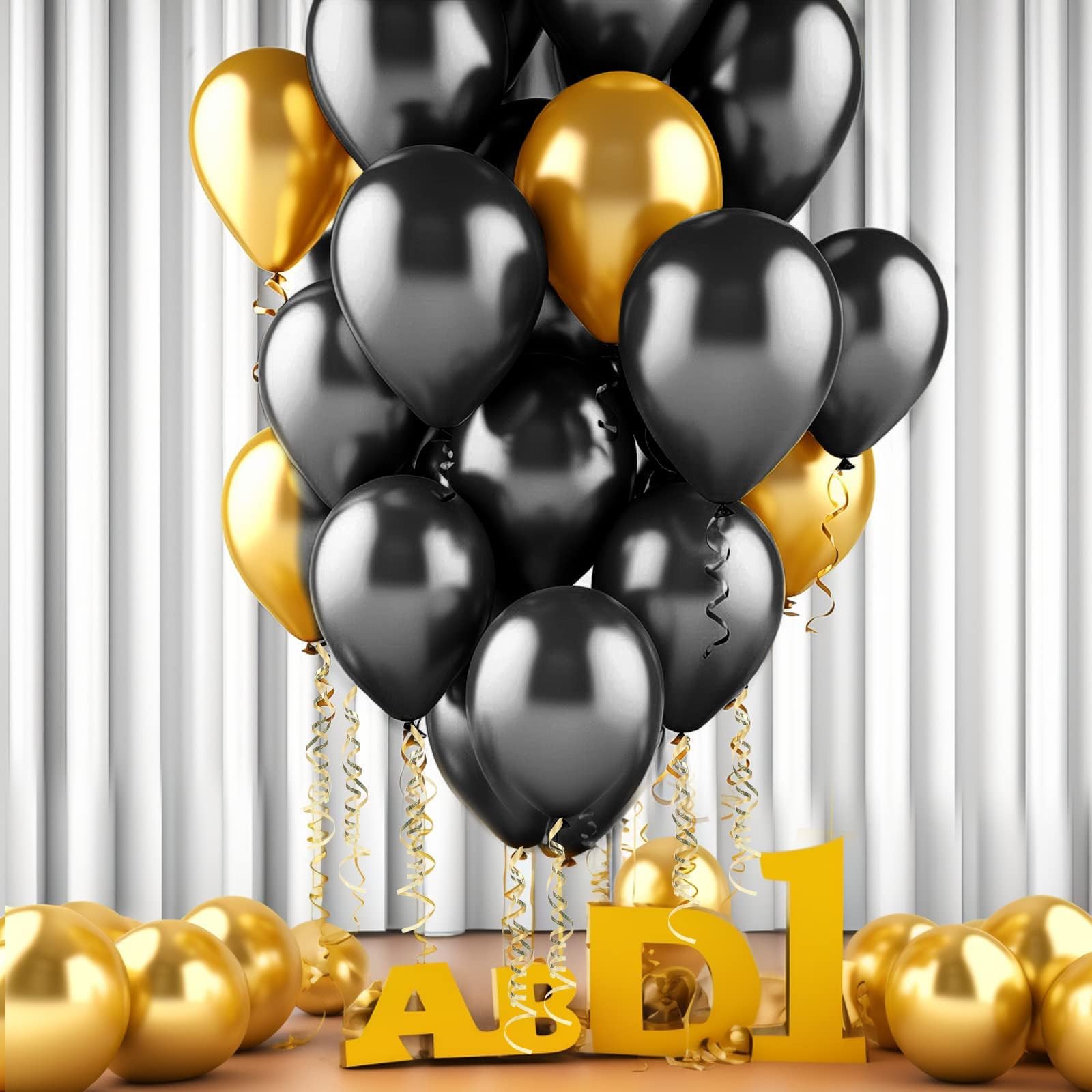 100 Stück Schwarze Latex-Luftballons – 5 Zoll (12,7 Cm), Für Helium Oder Luft, Wiederverwendbar Für Partys & Deko