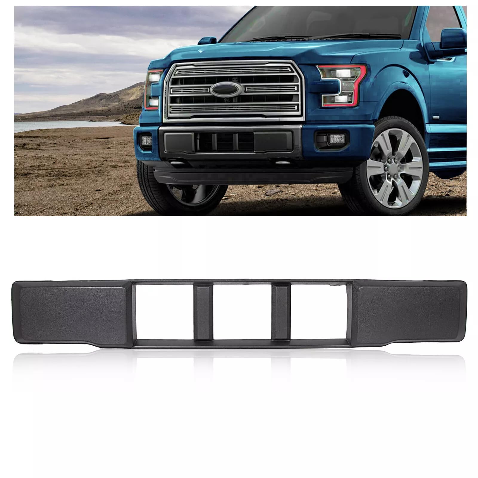 Frontstoßstangen-Untere Kühlergrill-Verkleidung, passend für Ford F150 F-150 2015 2016 2017, Ersatz für FL3Z-17E810-CA, FO1044110