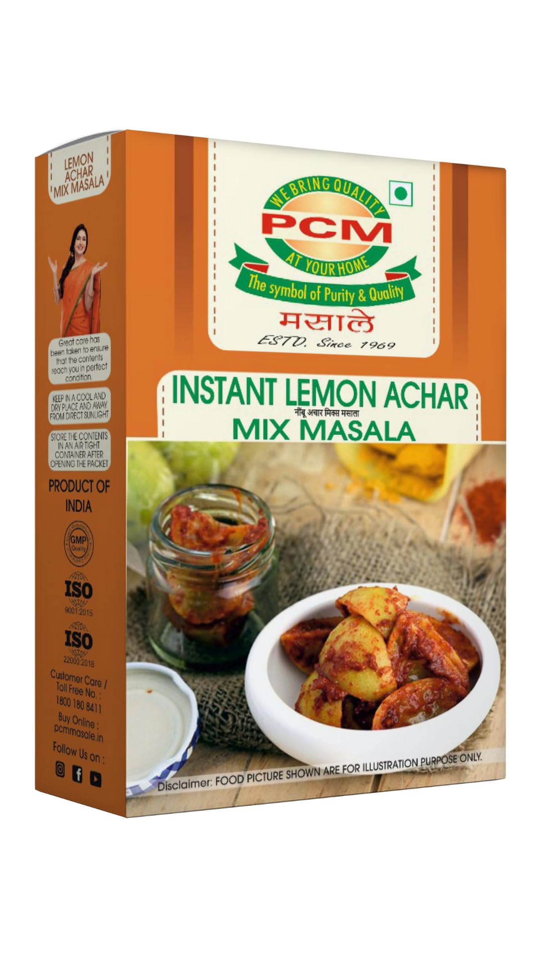 PCM WE BRING QUALITY At Your Home The Symbol of Purity & Quality Lemon Achar Masala-Perfect For Making Lemon Pickle,Khatta Nimbu Achar,And Nimbu Pickles-200G X Pack Of 1 (B093W4K9T1) Amazon Price History, Amazon Price Tracker