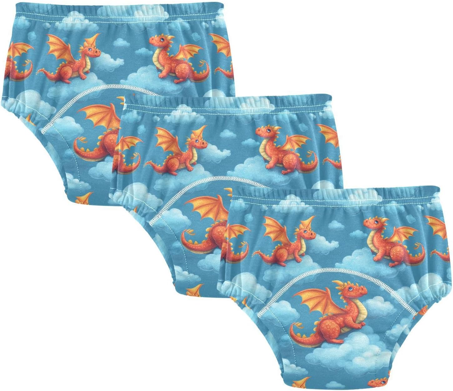 Potty Training Underwear 3 Packs Dragon Soft Toilet Training Pants for Toddler Girls Boys 2T