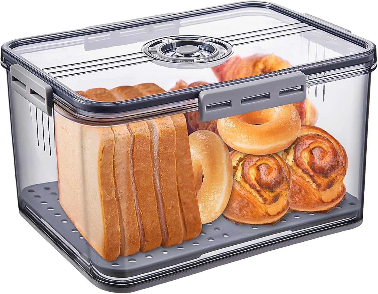 Pojemnik na chleb, pojemnik na pieczywo, pojemnik na pieczywo chrupkie, nowoczesne pudełko na pieczywo chrupkie, pudełko do przechowywania chleba z pokrywką, pojemniki do przechowywania