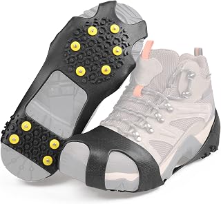 Ice Snow Grip Footwear Ice Cleats for Shoes and Boots Snow Cleats for Women Men Non-Slip Crampons Ice Shoes Traction Cleats Walking on Snow and Ice