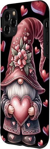 Miniatura 2 de iPhone 11 Pro Max - Funda con diseño de corazón para mujer, diseño retro de gnomo de amor para el día de San Valentín