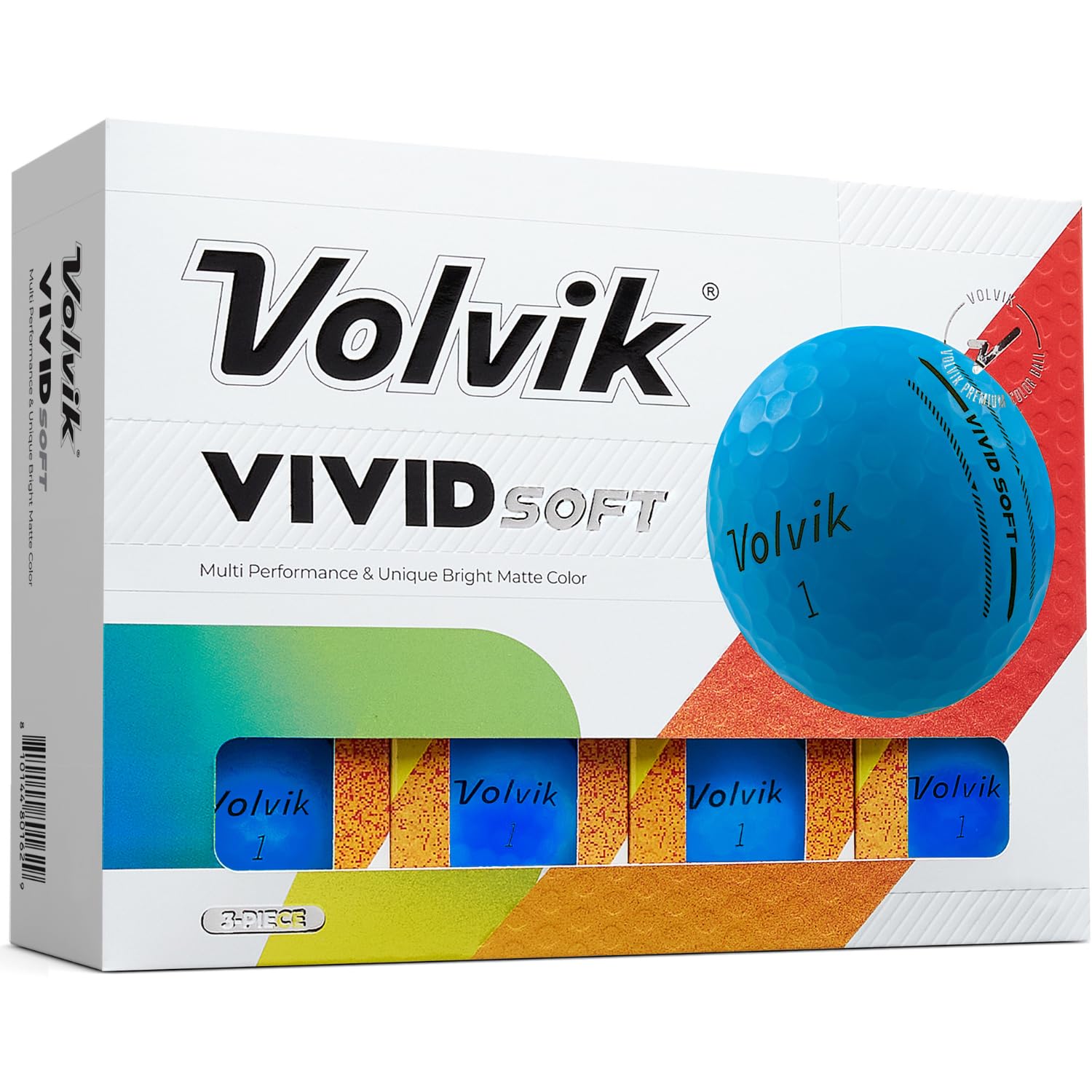 Volvik Vivid Soft Golf Balls (One Dozen) (Blue)