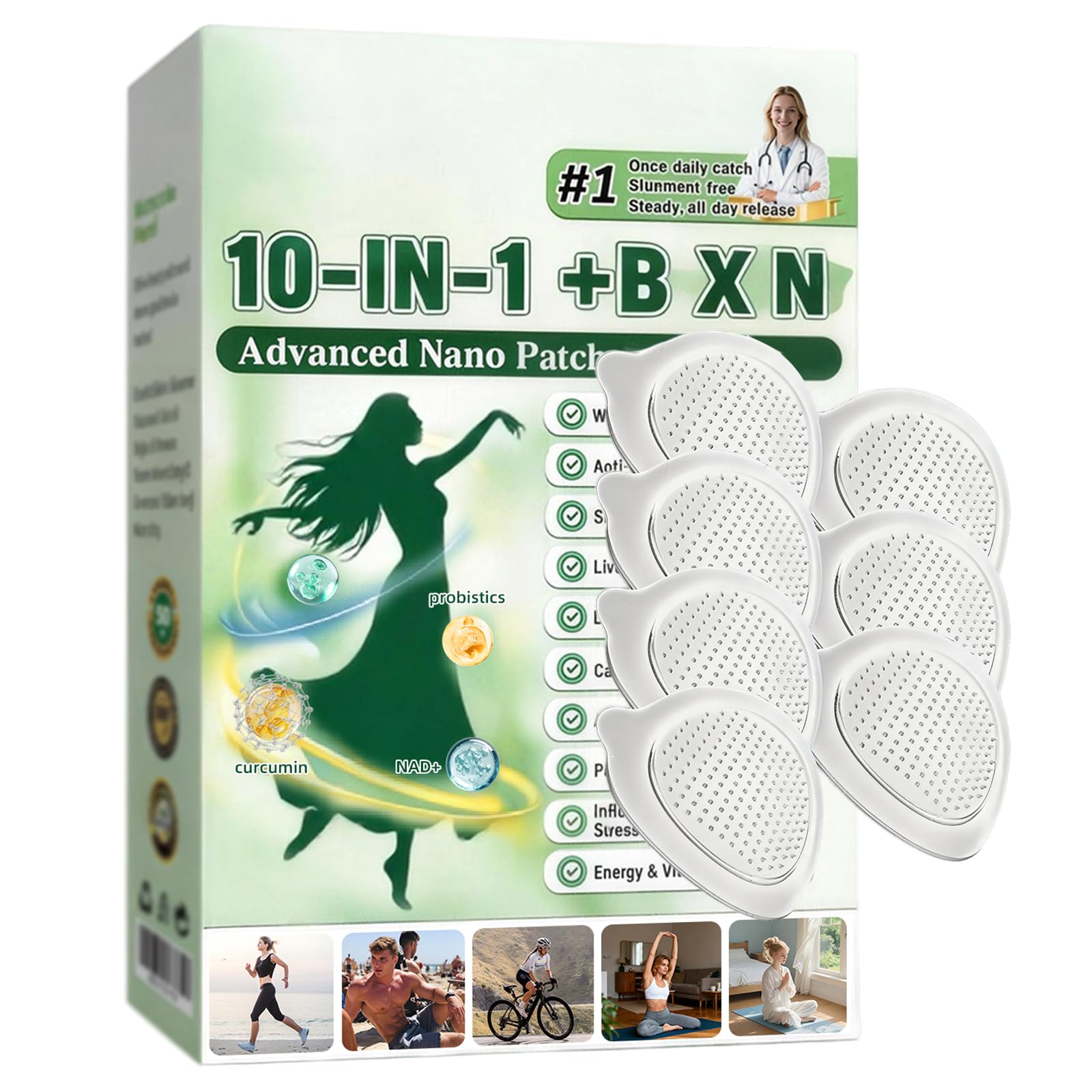 7Pcs 10-in-1 Advanced Berberine Patches, 2026 New Natural Body Care Patches for Women & Men, Design to Support Life Balance