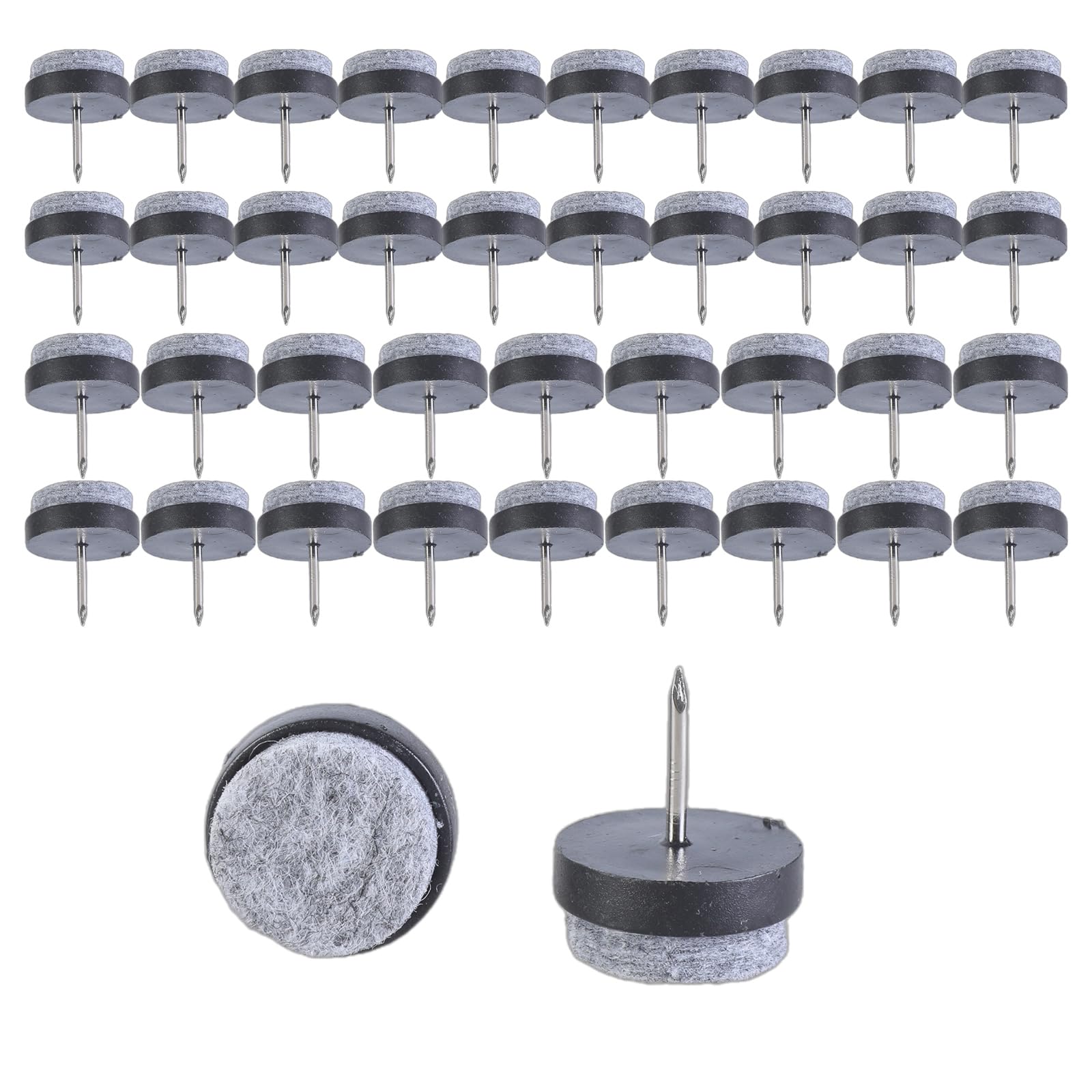 50pcs Multipurpose Sturdy Felt Glides for Chairs and Tables Floor Protectors 22mm Diameter Easy Installion Designs Felt Furniture Glides