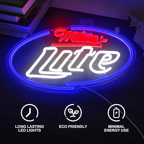 Miniatura 9 de Letrero de neón de cerveza para pared, luces LED de barra de neón para hombre, cueva, hogar, bar, fiesta, club, dormitorio, pared, decoración retro