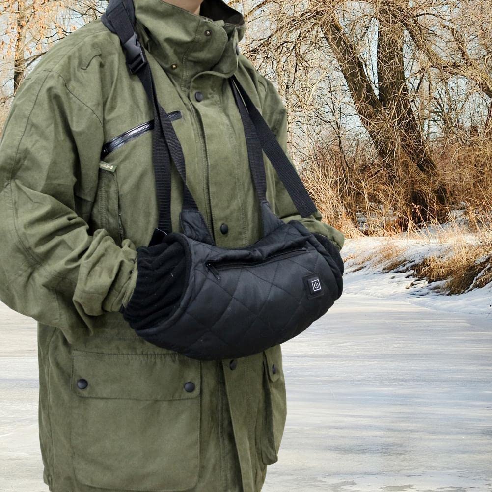 MAICOLA Manchon Chauffant pour Les Mains, Sac Chauffant électrique pour Les Mains, Gants de Camping à 3 Vitesses, adapté pour la Chasse en Plein air, la randonnée, Le Camping sur la Neige
