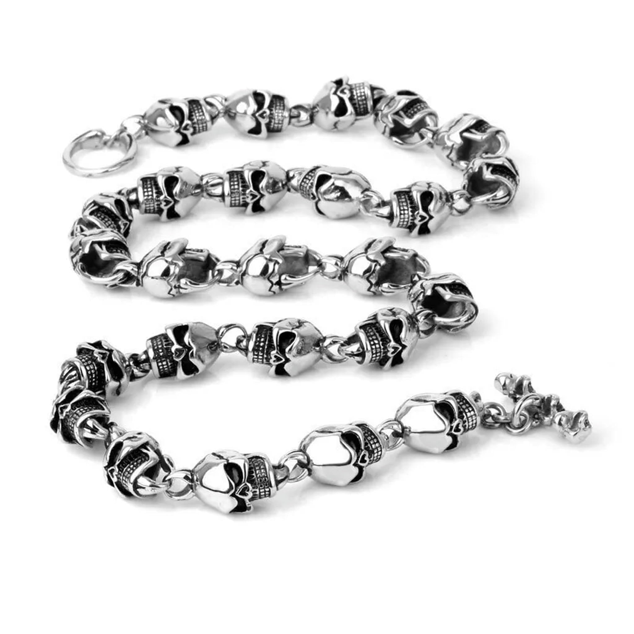 Collier motard acier inoxydable lourd chaîne gothique robuste de 70 cm - 5