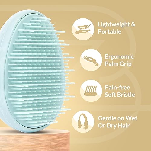 Miniatura 5 de Mini cepillo para el cabello, cepillo desenredante para el cuero cabelludo, mini monedero, esenciales de viaje, regalos para adolescentes y mujeres,