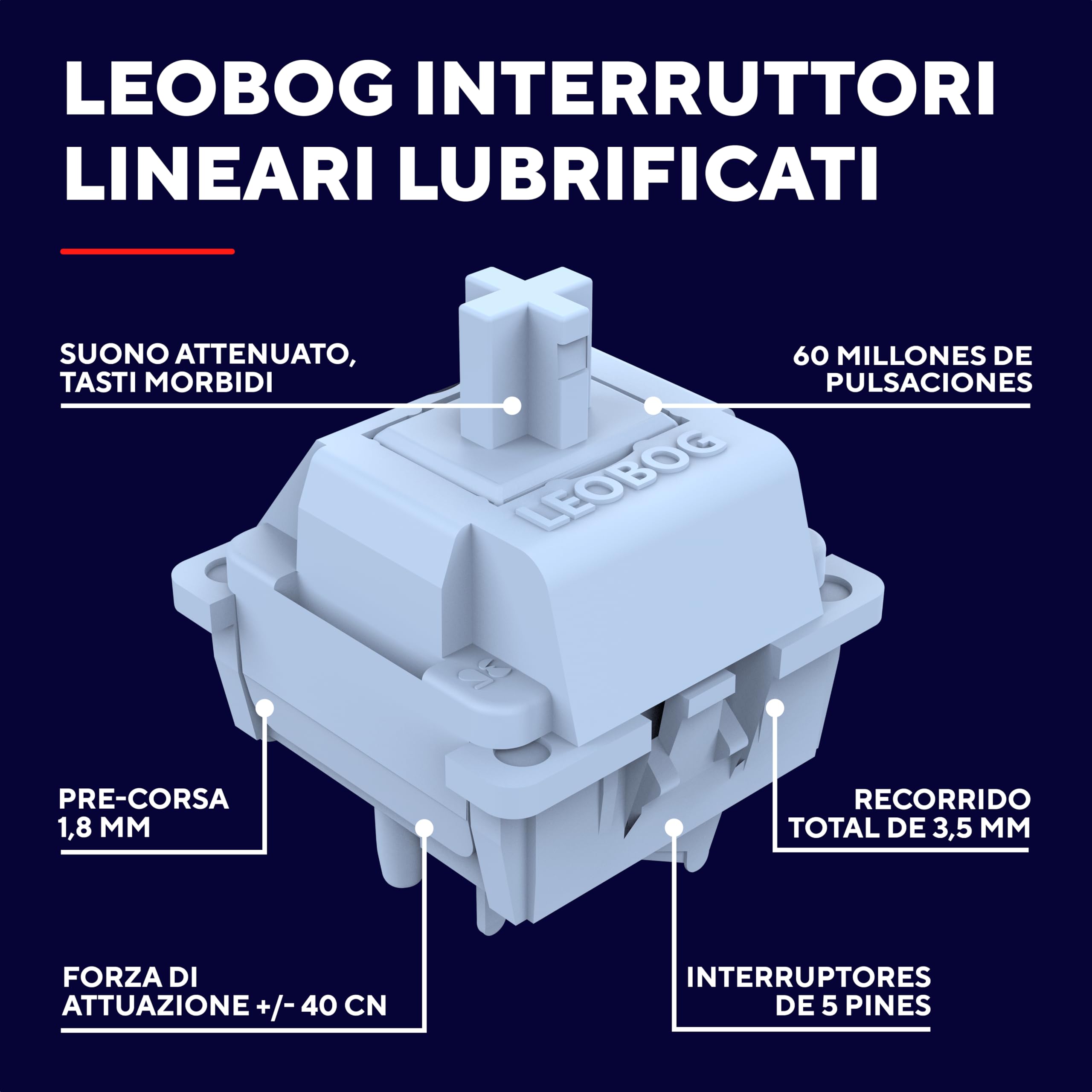 GXTrust 872 Xyra Tastiera Meccanica Gasket TKL Italiano QWERTY, Tastiera Gaming Hot-Swap Creamy 80% Programmabile USB, Retroilluminazione RGB, Interruttori Lineari Leobog 60M 5-pin, Bianco