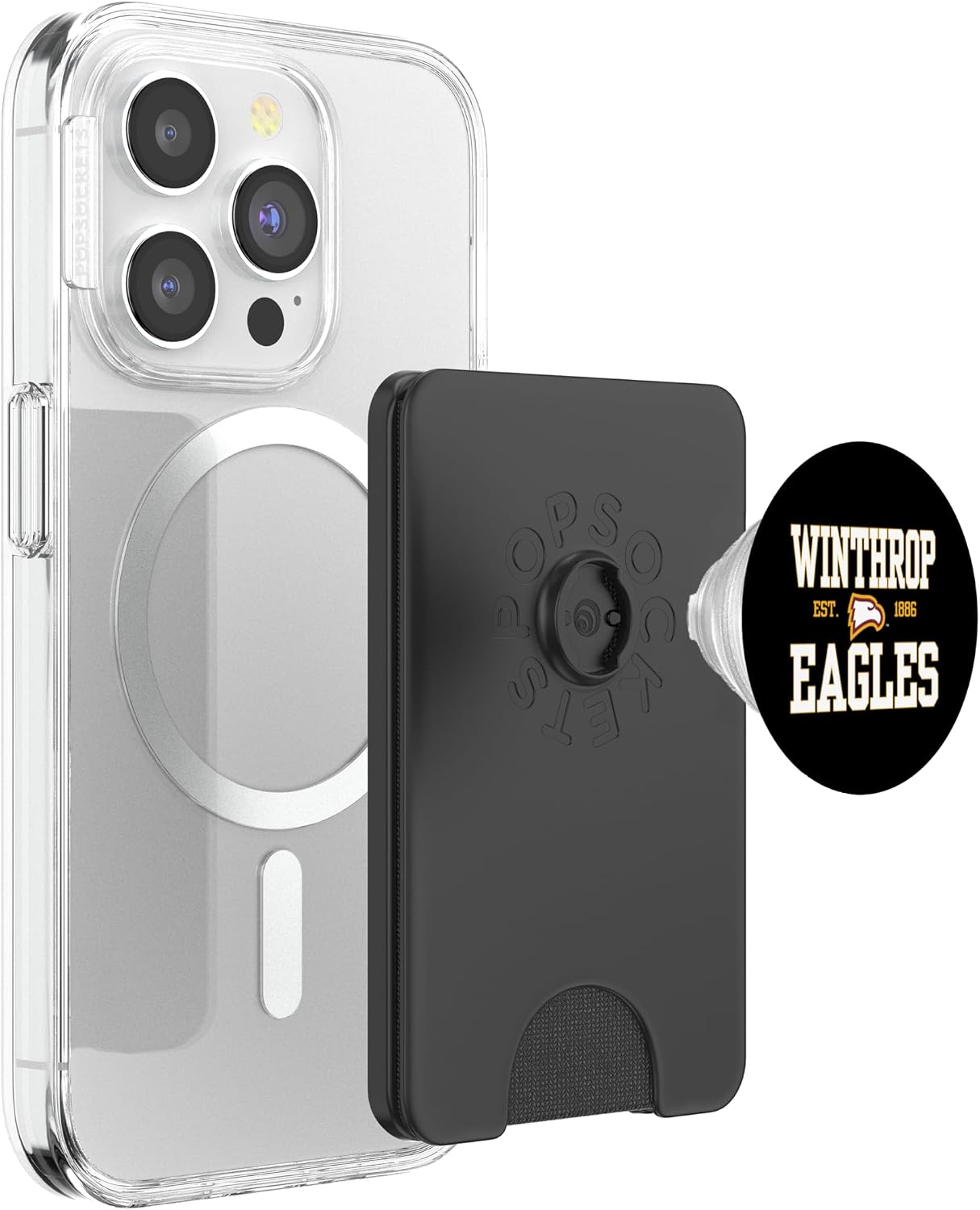 Winthrop Eagles | Official NCAA Merch | NCAFWNT01 PopSockets PopWallet for MagSafe