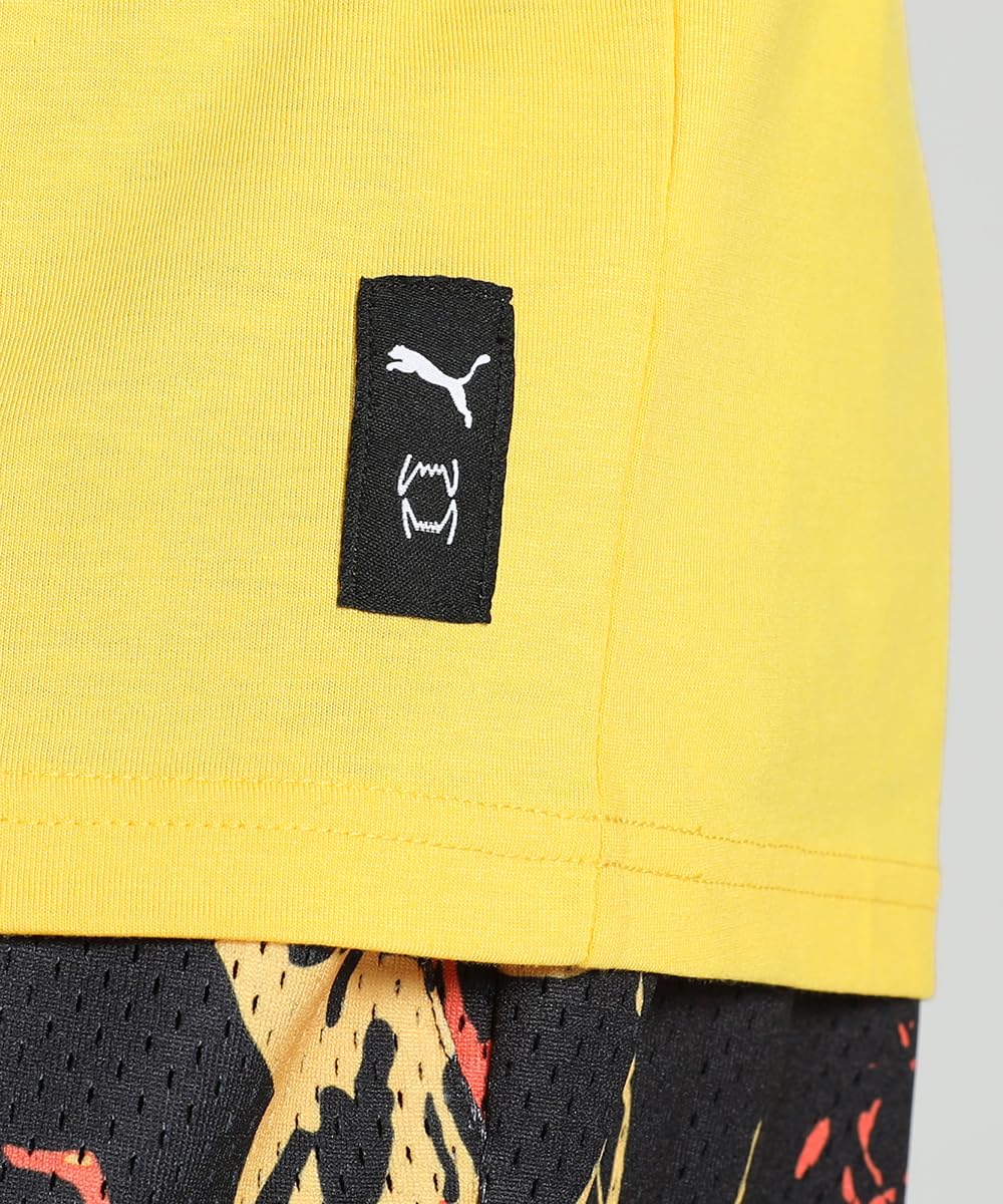 PUMA Men, State Champs Tee, Yellow Sizzle-Black, XL, (62480501) 4