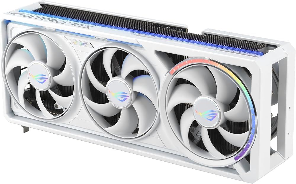 ASUS ROG Astral GeForce RTX 5090 White OC Edition Graphics Card, NVIDIA (PCIe 5.0, 32GB GDDR7, HDMI/DP 2.1, 3.8-Slot, 4-Fan Design, Axial Fans, Patented Vapor Chamber, Phase-Change GPU Thermal Pad)