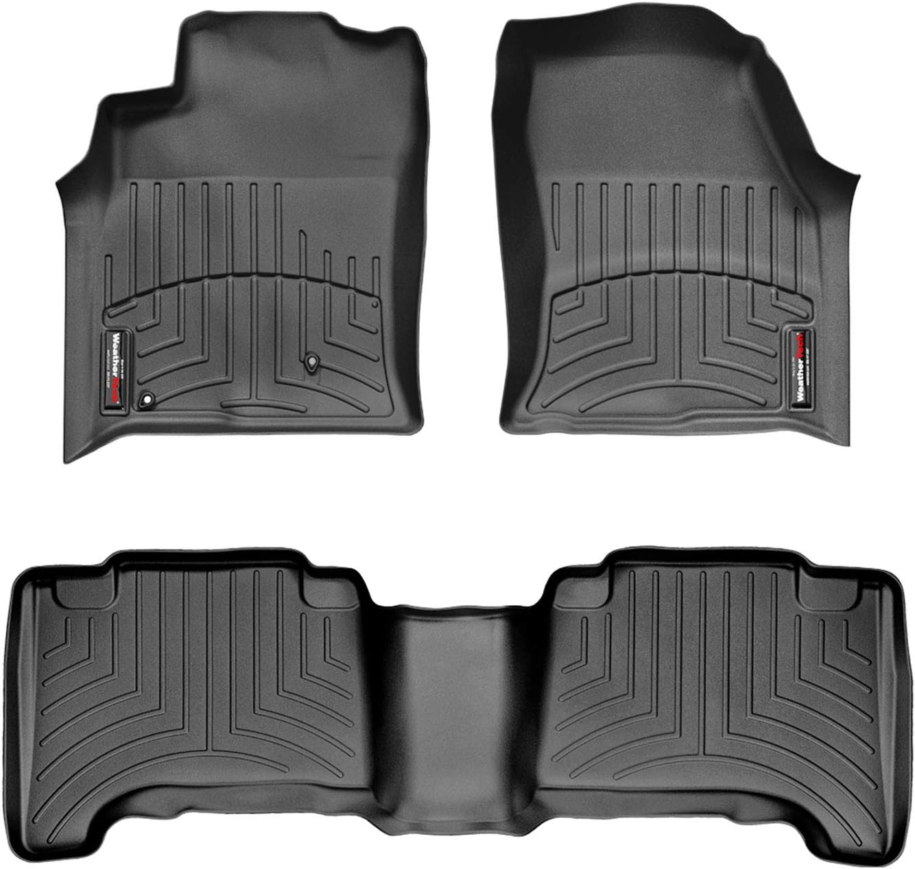WeatherTech Custom Fit FloorLiners for Lexus GX - 1st & 2nd Row (441211-440702), Black