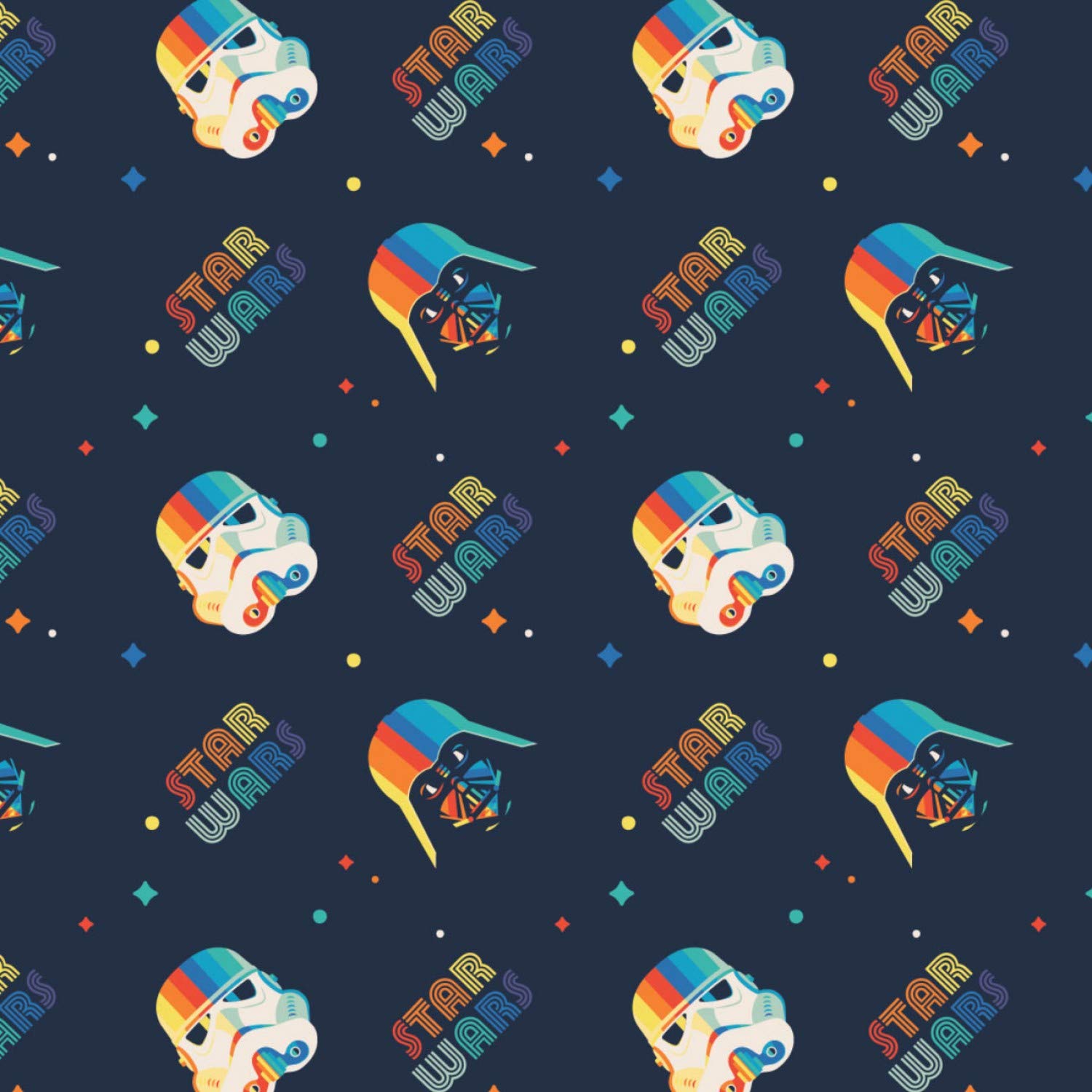 Star Wars Rainbow Darth Vader And Stormtrooper Navy Premium