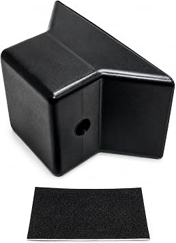 EPDM Rubber Flat Bow Stop for Boat Trailers, 5.5 in Span, 1/2 in Shaft | Includes protective felt pad; No-marring bow stop for flat-bottom boats, skiffs, jon boats and boat trailer bow support