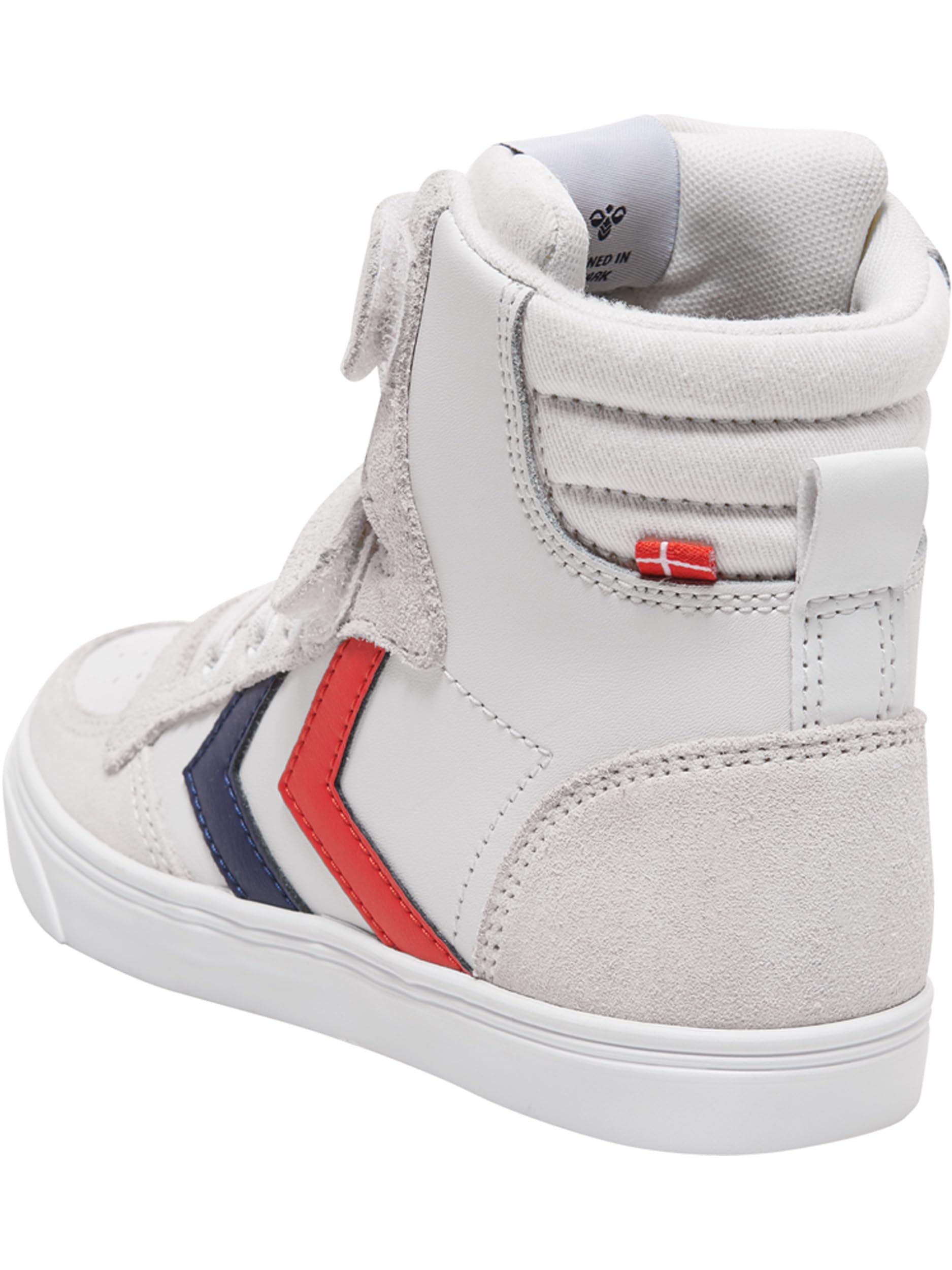 hummel Kids Slimmer Stadil Leather High Sneaker, White, Size 34