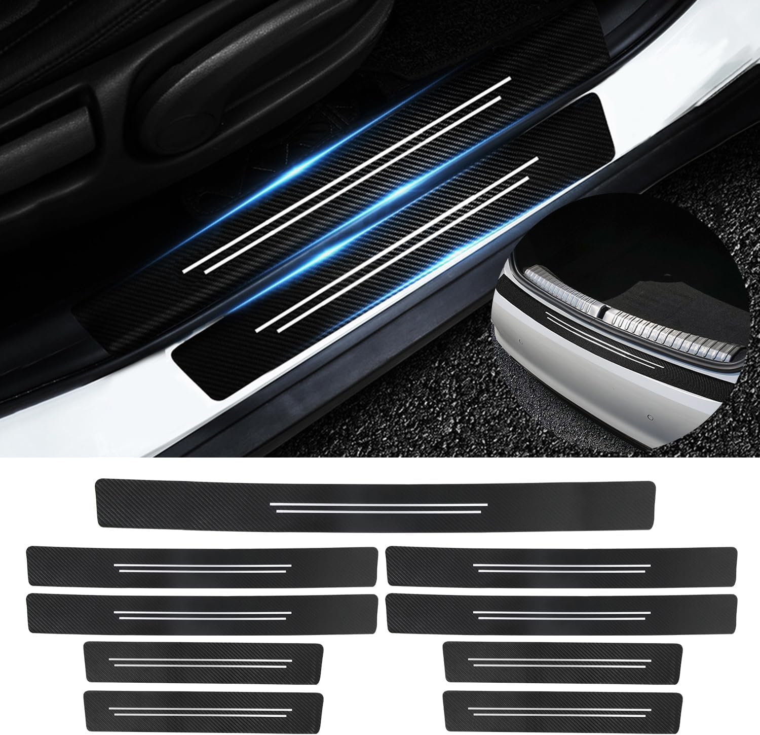 AZHAOJLI Automobile Accessories Threshold Protection Sticker for BENZ SMART ForTwo 4Door 2007-2014