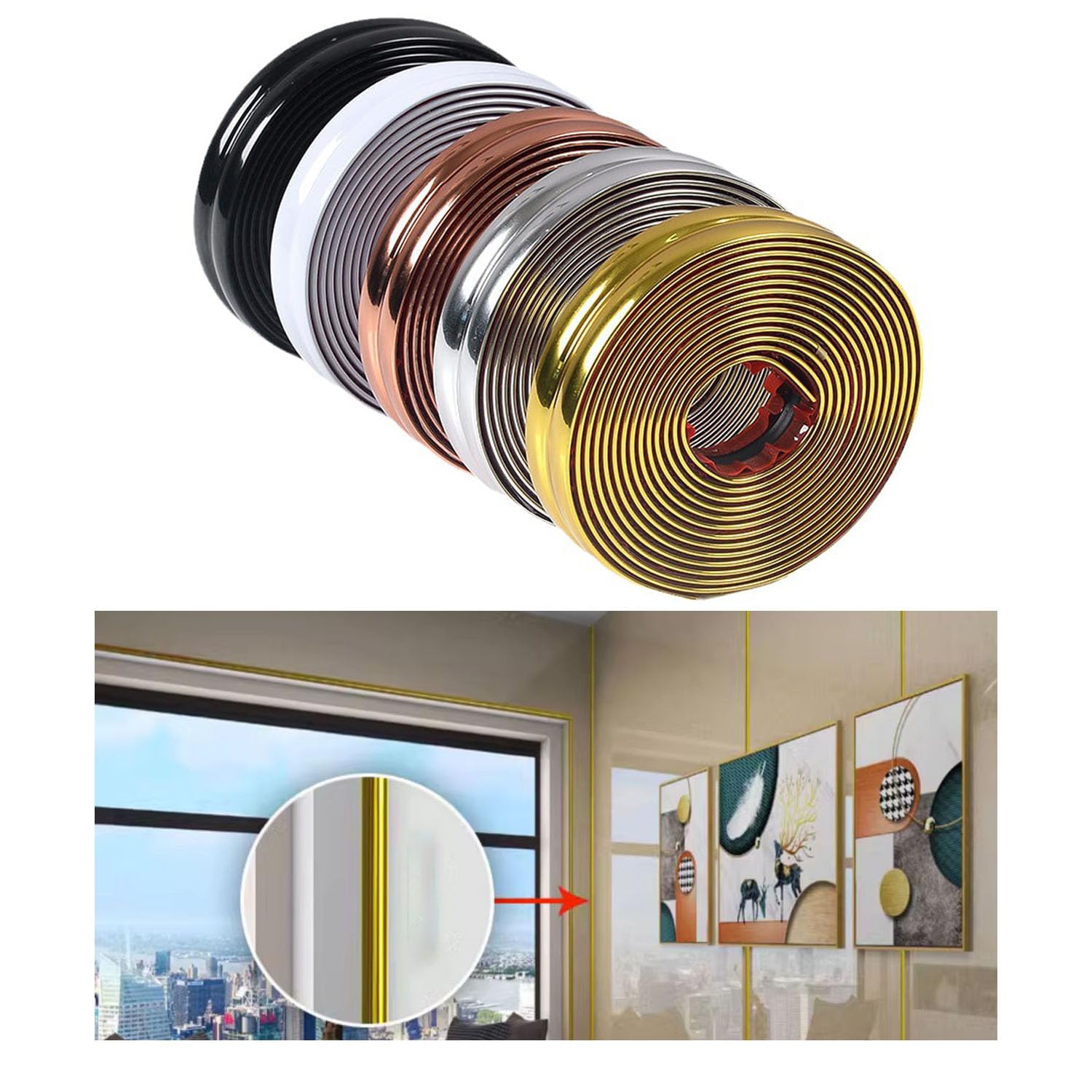 WZERHO 3.5mx2cm Coving for Ceilings,Tile Trims and Edgings Strip,Tile Edge Trim,Moulding Trim,Pvc Quadrant Trim White,Wall Trim Self Adhesive,Trim Self Adhesive,Pvc Corner Trim,Chrome Trim,Mirror Trim