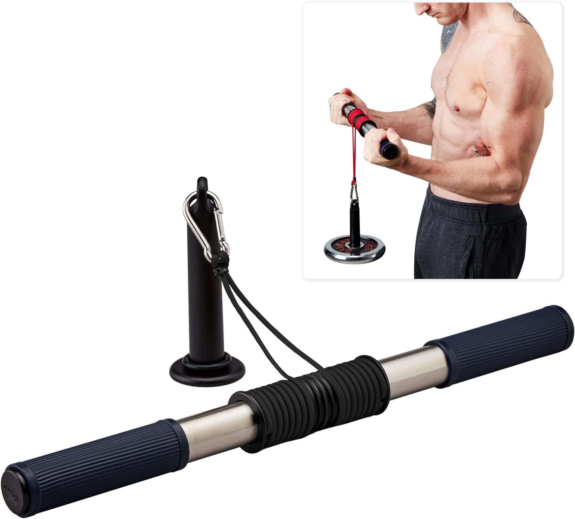 GD Wrist Roller V.(Black line) Wrist exerciser, wrist forearm blaster, forearm trainer, Hand strengthener Forearm roller