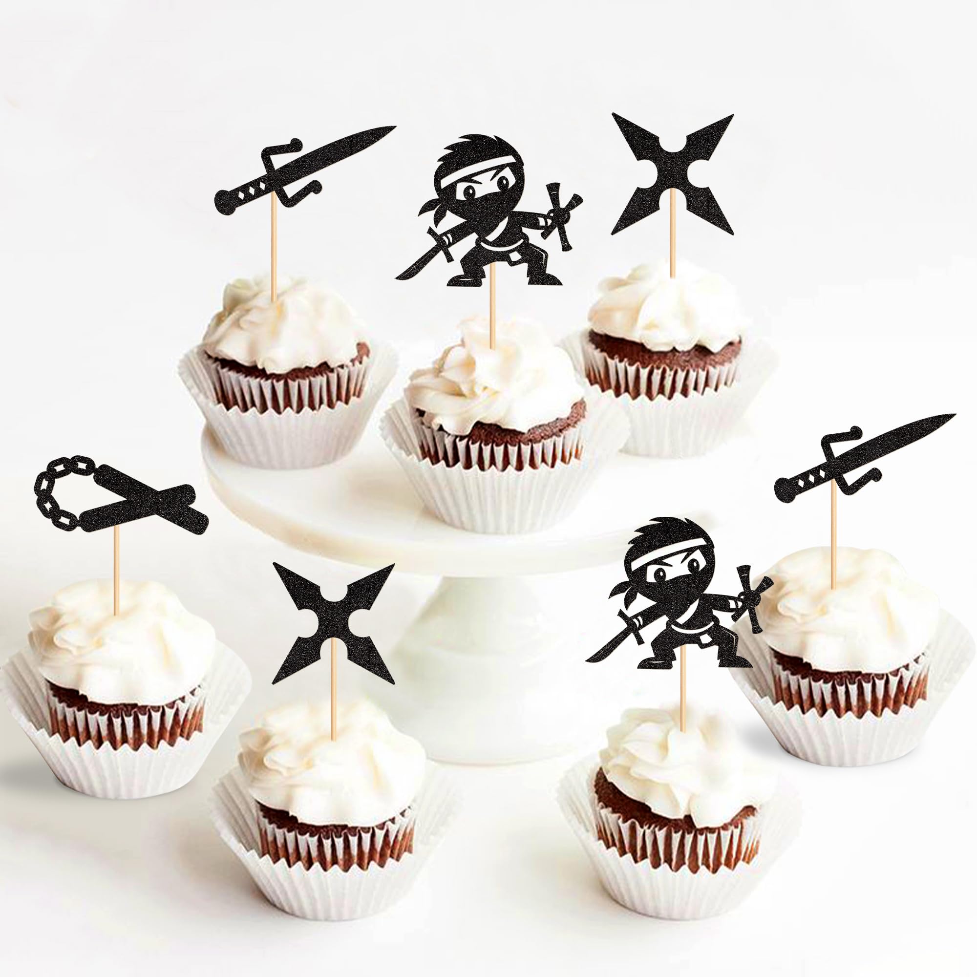 Japanische Ninja-Cupcake-Förmchen – 24 Stück, Fettdichtes Papier, Für Kindergeburtstag & Backpartys