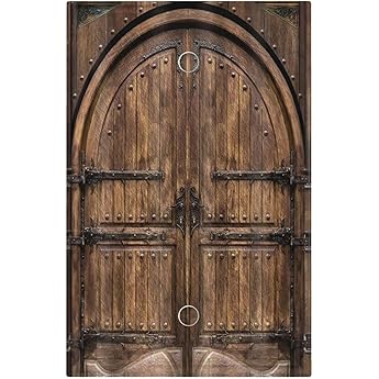 Decorative Light Switch Cover Plate Retro Brown Wood Barn Door Vintage Farmhouse 1 Gang No Device Single Blank Outlet Covers Wall Plate Cover Switchplate EFaceplate