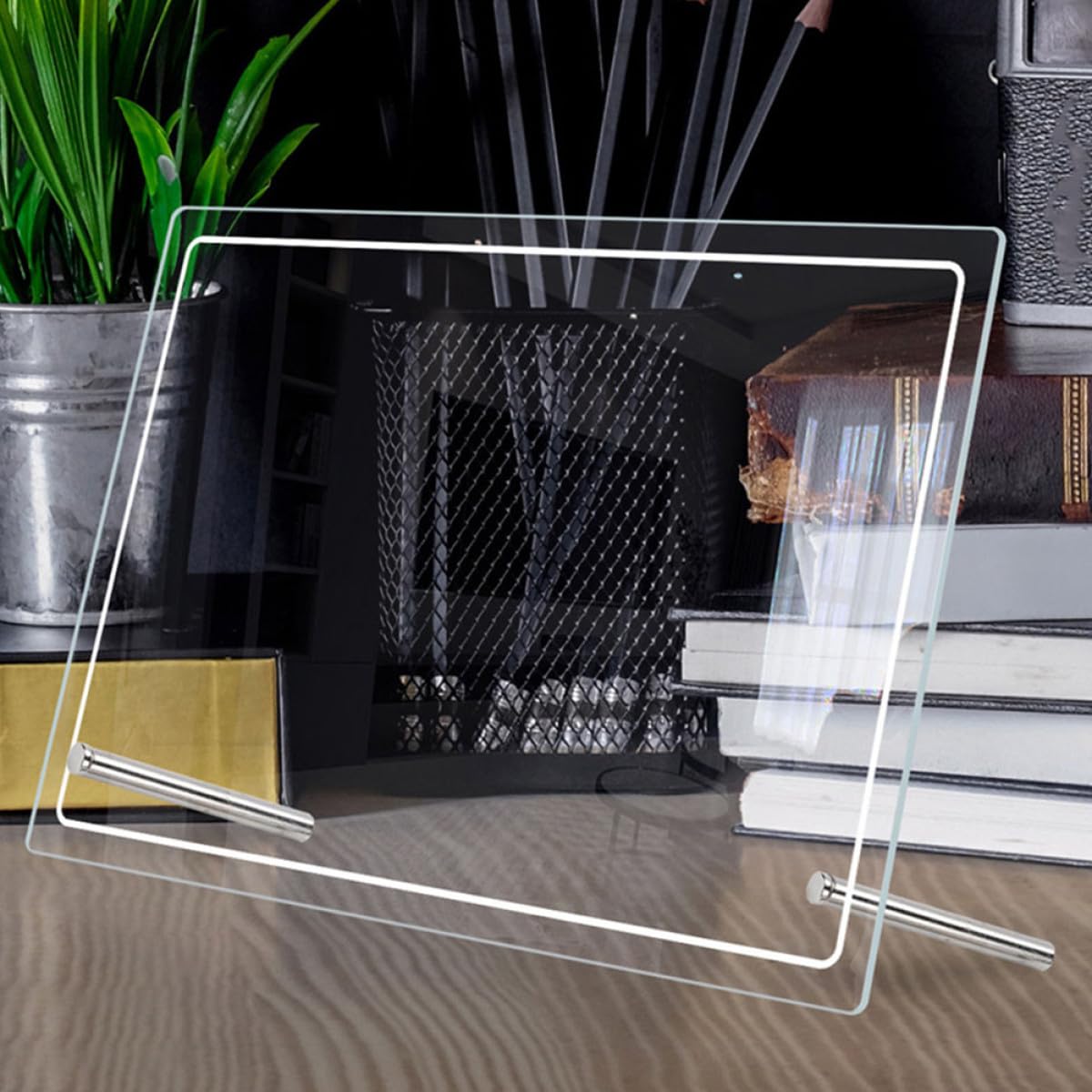 Schreibtisch Whiteboard mit Glatter Oberfläche 2 Stück aus Acryl und Verschleißfest Trocken Abwischbar als Notiztafel für Büro und Zuhause