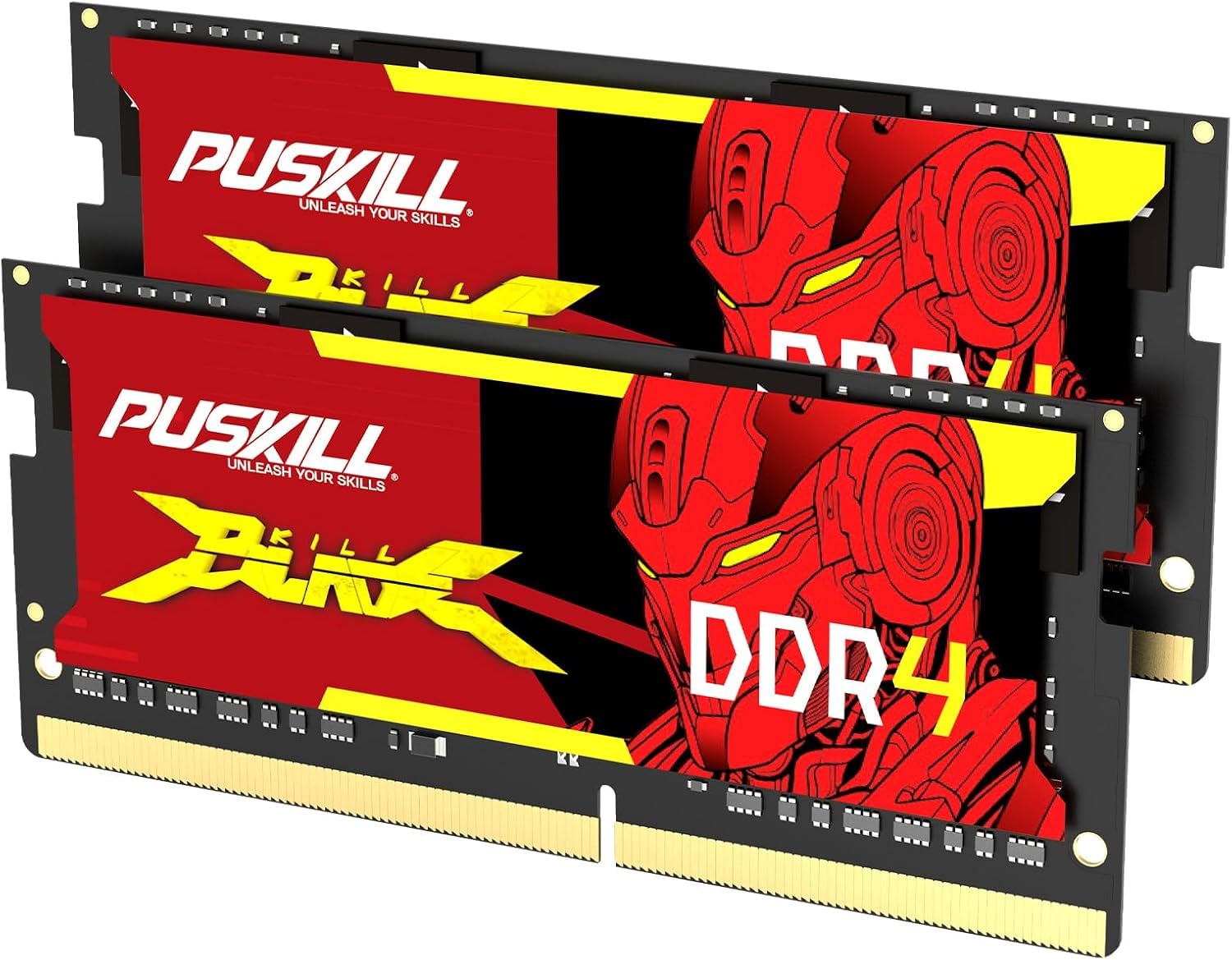 PUSKILL DDR4 Laptop RAM 16 GB zestaw (2 x 8 GB) 3200 MHz (PC4-25600) 260-pinowy SODIMM CL22 1,2 V – ulepszenie Plug and Play do laptopów i notebooków do gier, kompatybilny z Intel i AMD