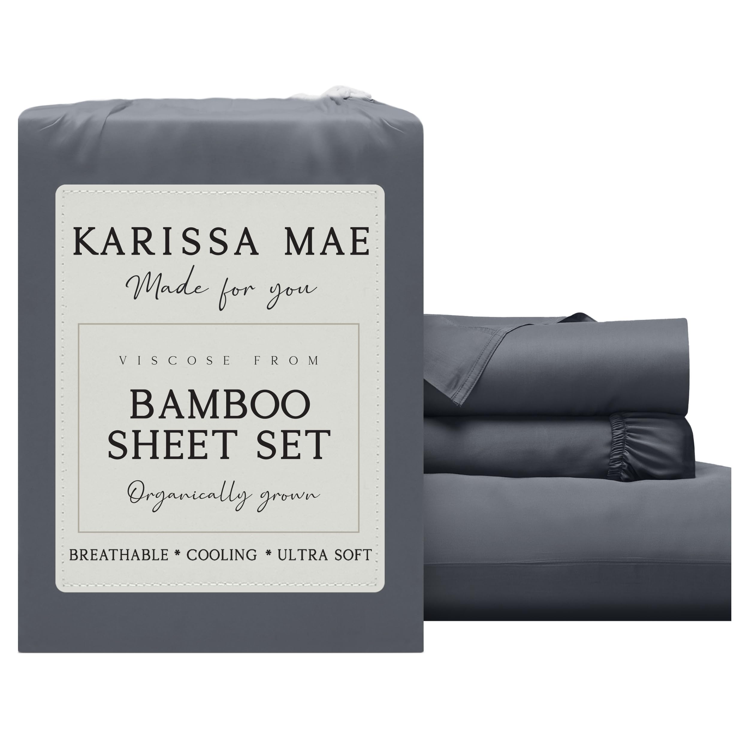 KARISSA MAE Luxury Bamboo Viscose Twin XL Size Sheet Set