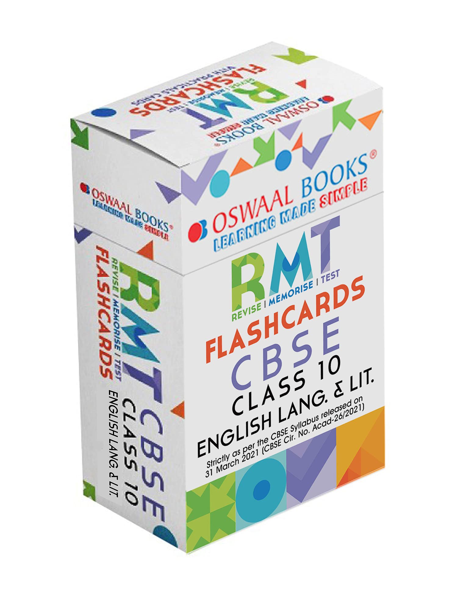 Oswaal CBSE RMT Lernkarten Klasse 10 Englisch (für 2024 Board-Prüfungen)